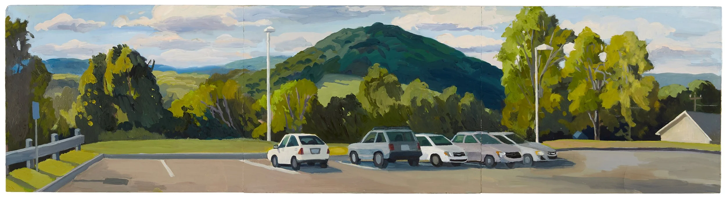 Indian Mountain, 2022, oil on panel, 11 x 42"