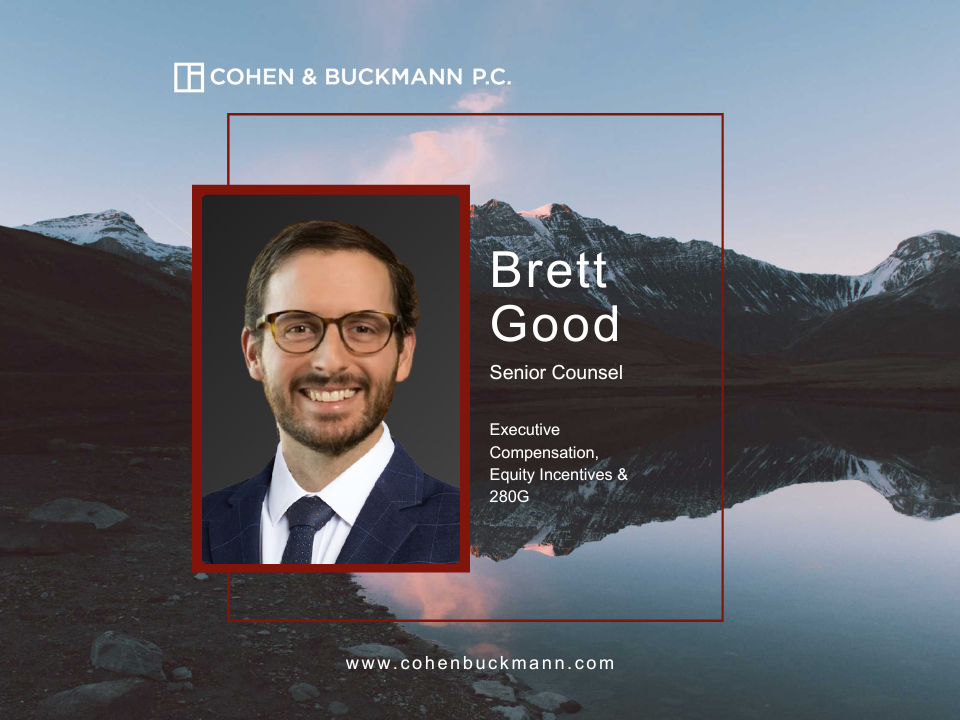 Cohen & Buckmann Expands – Welcomes Brett Good