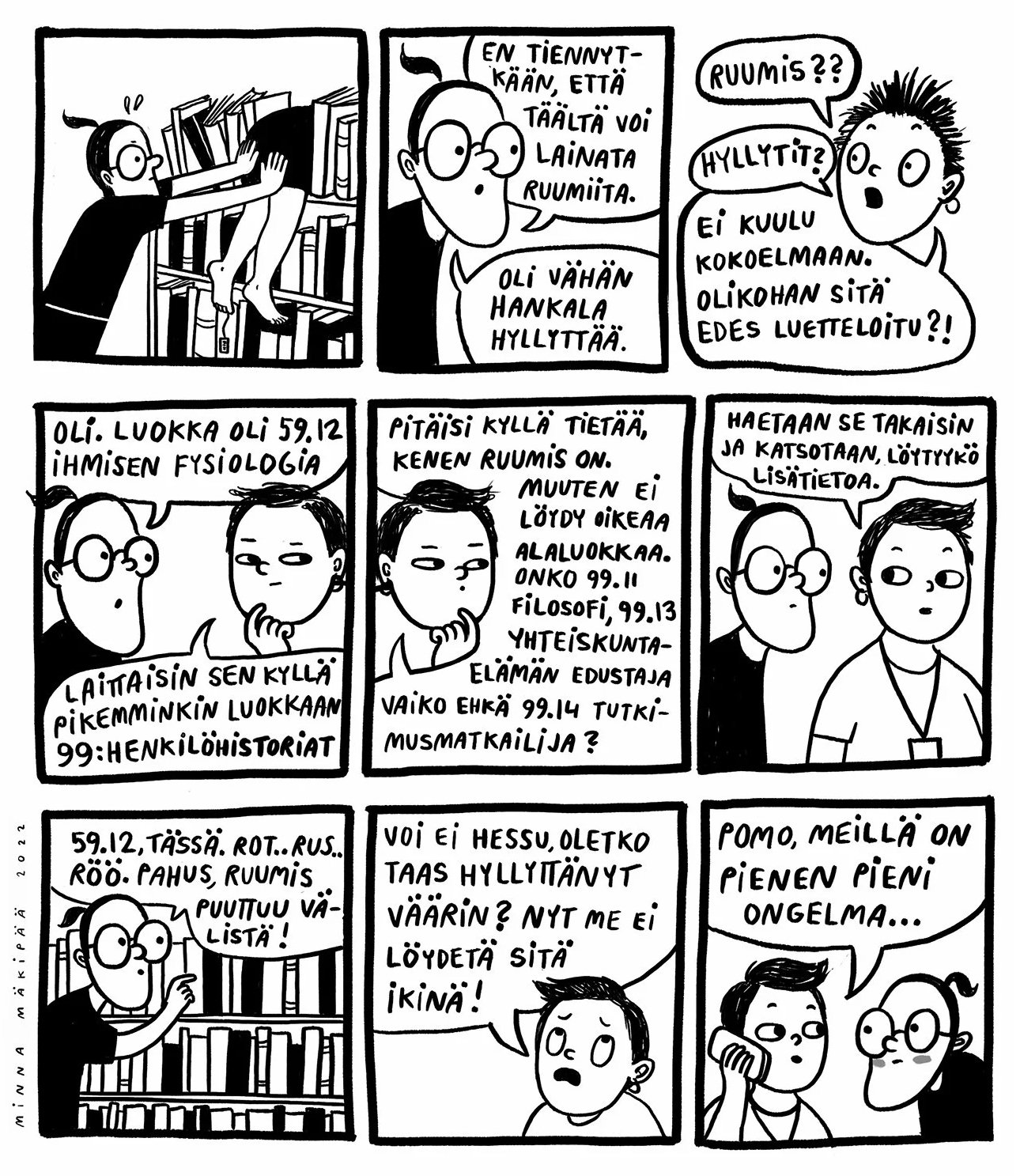  Ruumis kirjastossa 

 

Short story about a body in a library.  2022
