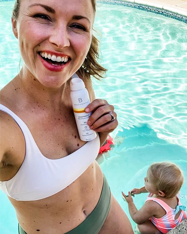 ☀️ summer is upon us and we&rsquo;ve spent a little time in our pool everyday the past few weeks (the new salt water conversion is 🙌🏻)
.
.
I&rsquo;m big on each of us, babes included, getting our sunscreen-free vitamin D time...usually about 20-30 