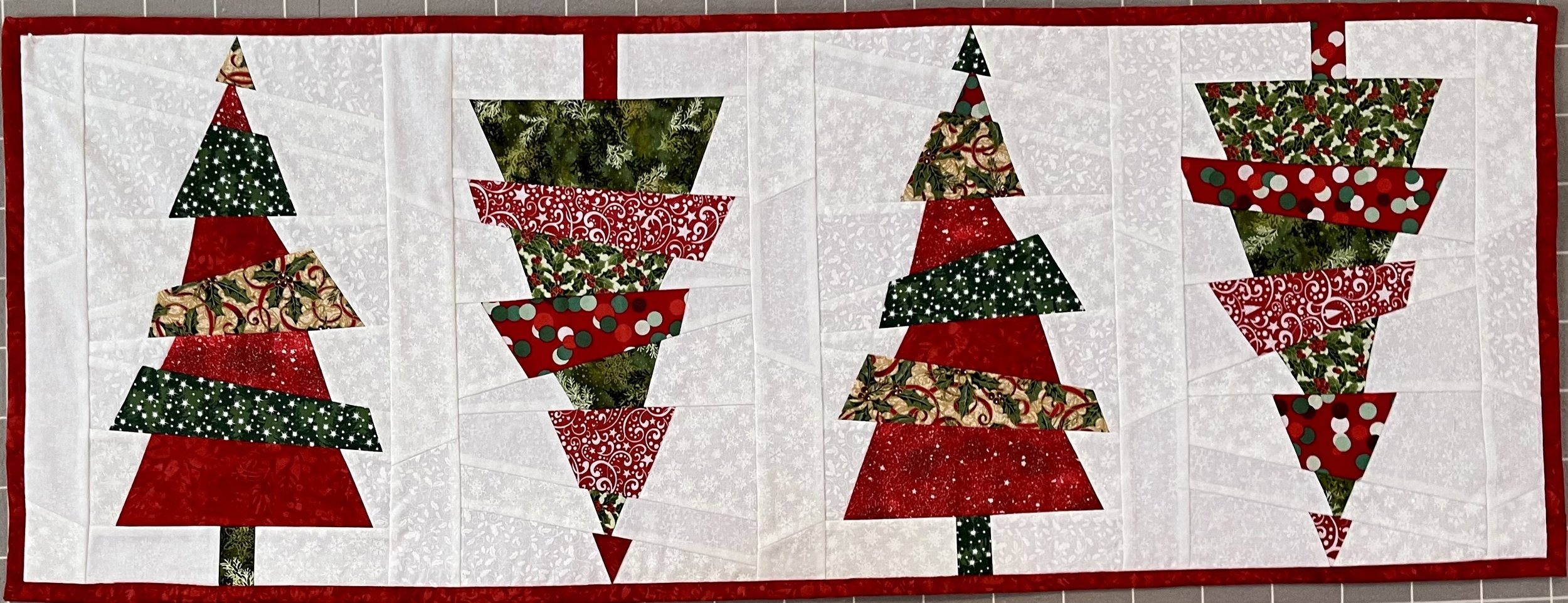 Crazy Christmas Tree Table Runner