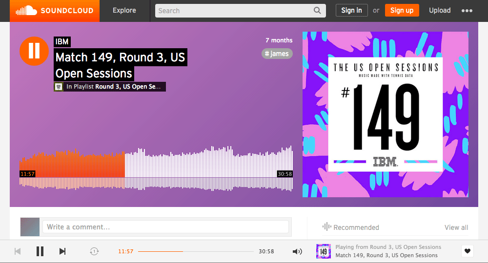 Each match made its own track, like this one.