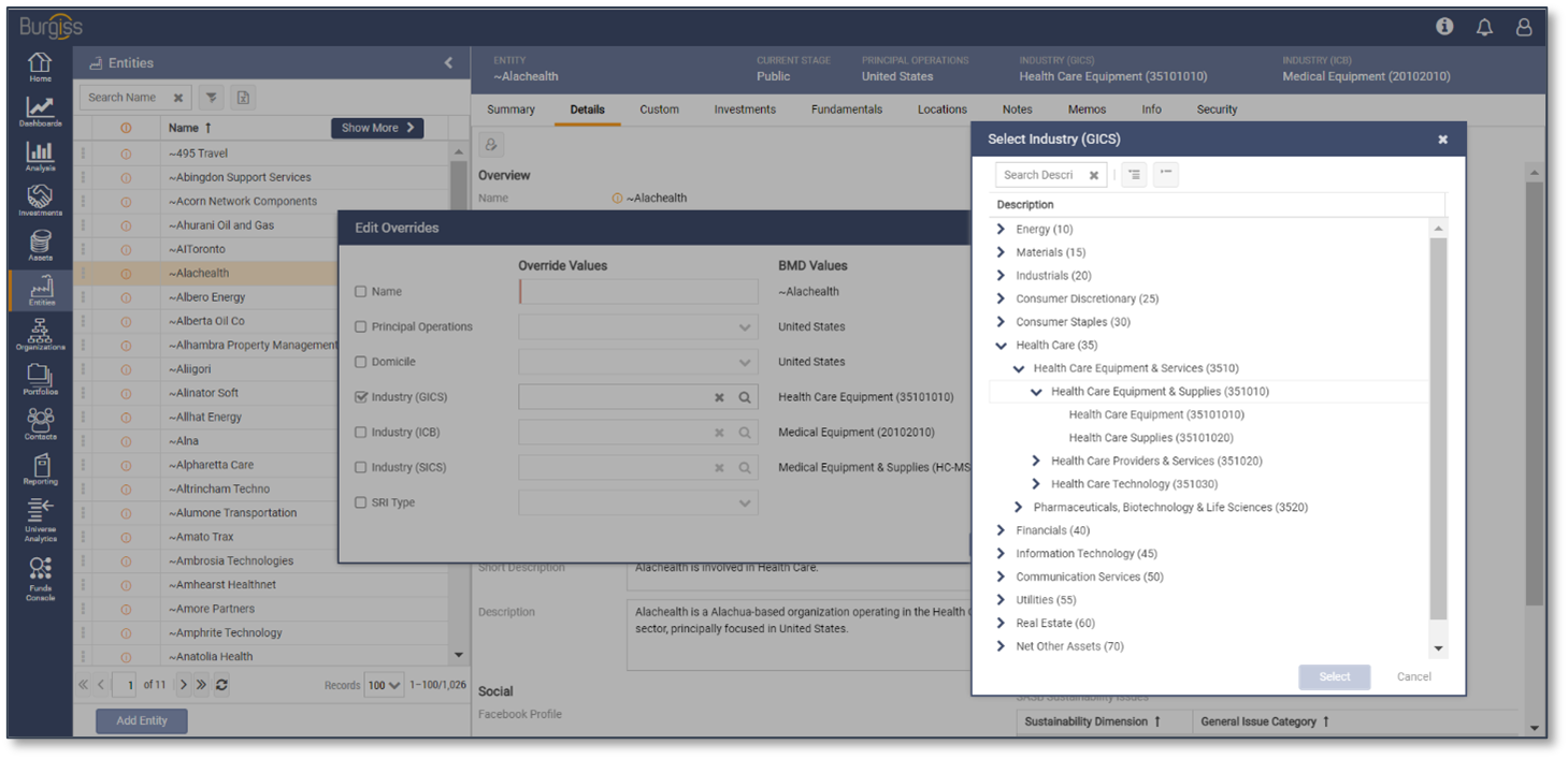 Feature Focus Overriding Burgiss Managed Data within the Private i Platform — Burgiss