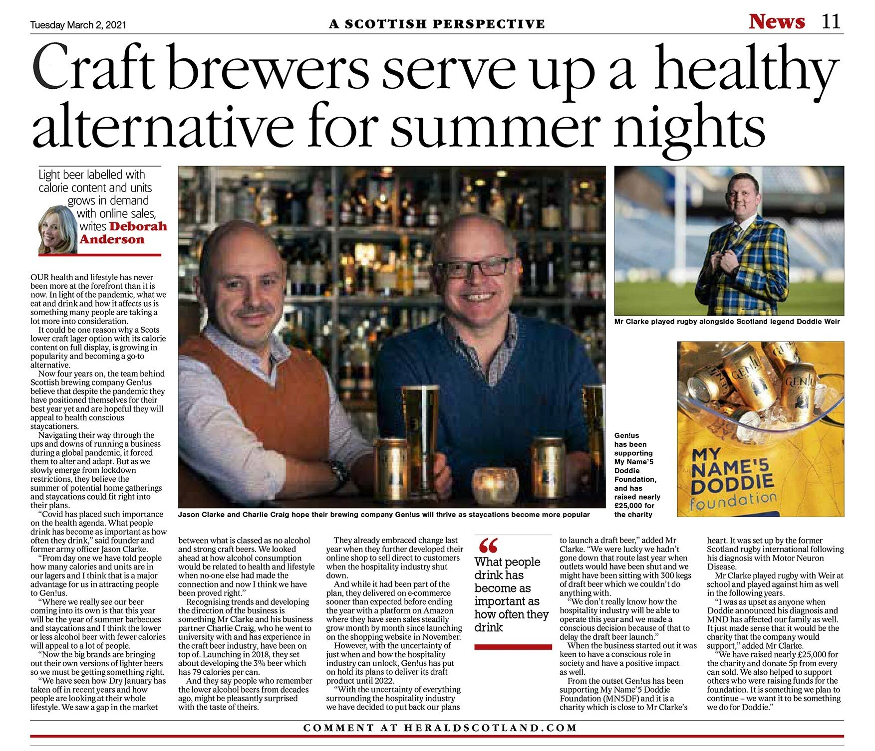 Healthier Options in The Herald