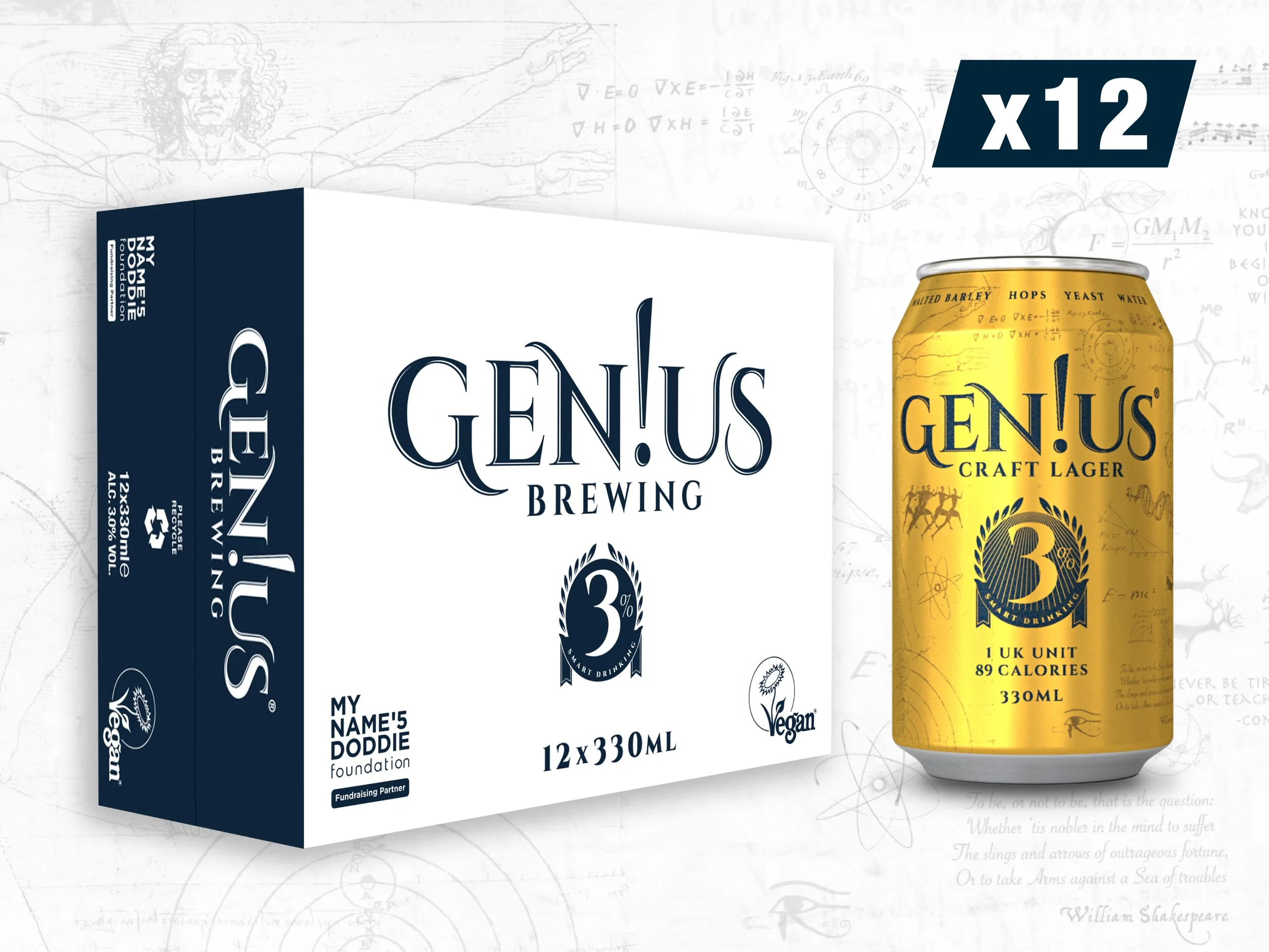 Gen!us Craft Lager (330ml x 12)