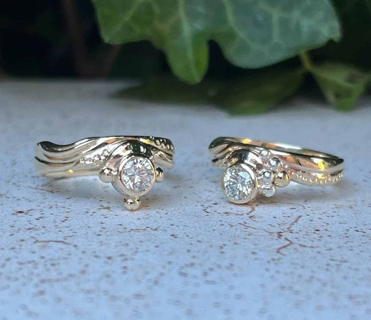 Gold and Diamond Wedding rings