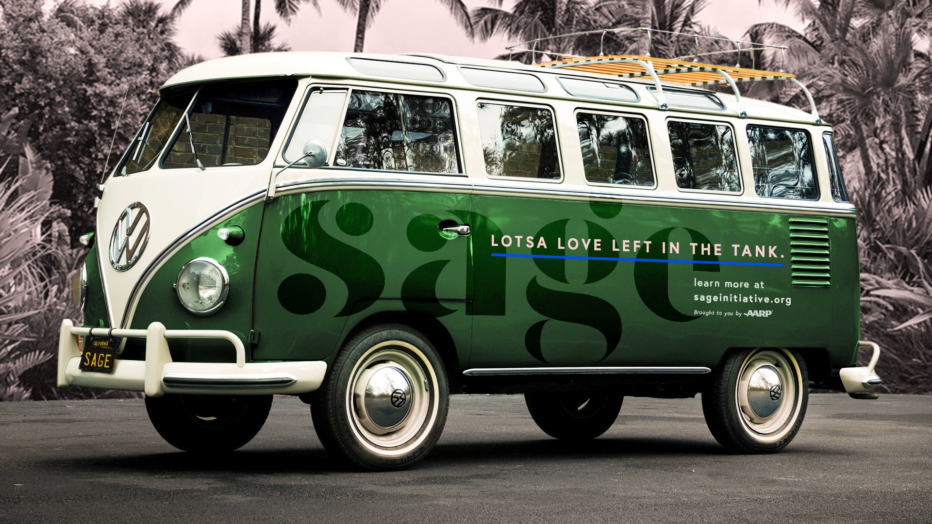 In the design process, we surveyed older adults as to what vehicle reminded them most of their sexual prime. Vintage VW Camper Vans won by a landslide.