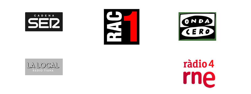   RÀDIO 4-RNE   Subdirector "El Matí a 4 bandes" (2005-2006)   RAC 1   Guionista "Això no és vida" (2004)  Guionista "Diagonal" (2002-2004)   CADENA SER   Guionista "La Ventana" (edición verano, 2000-2002)  Guionista "El Busca-raons" (2000-2001)  Red