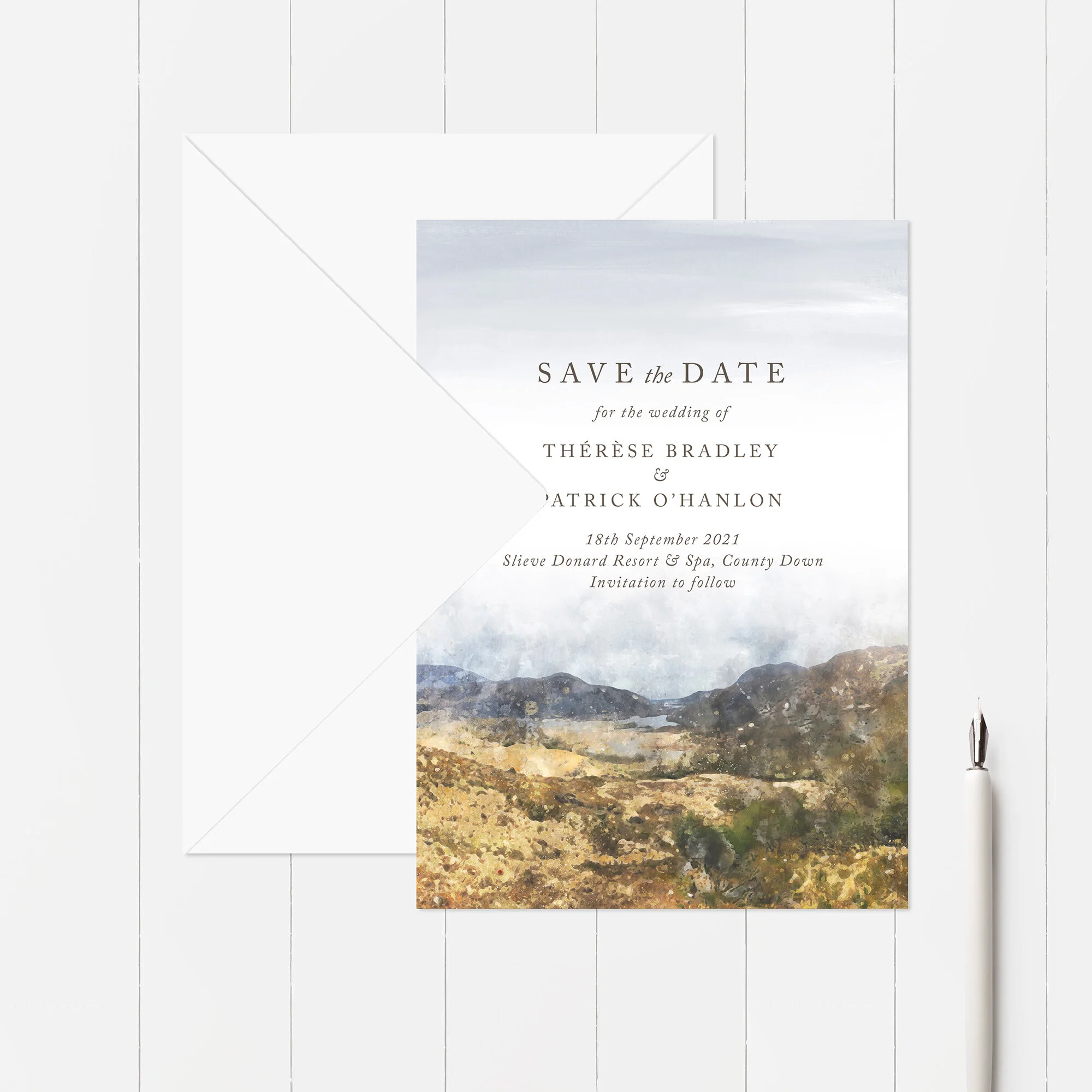 Roisin - A6 - Save The Date Card & Envelope