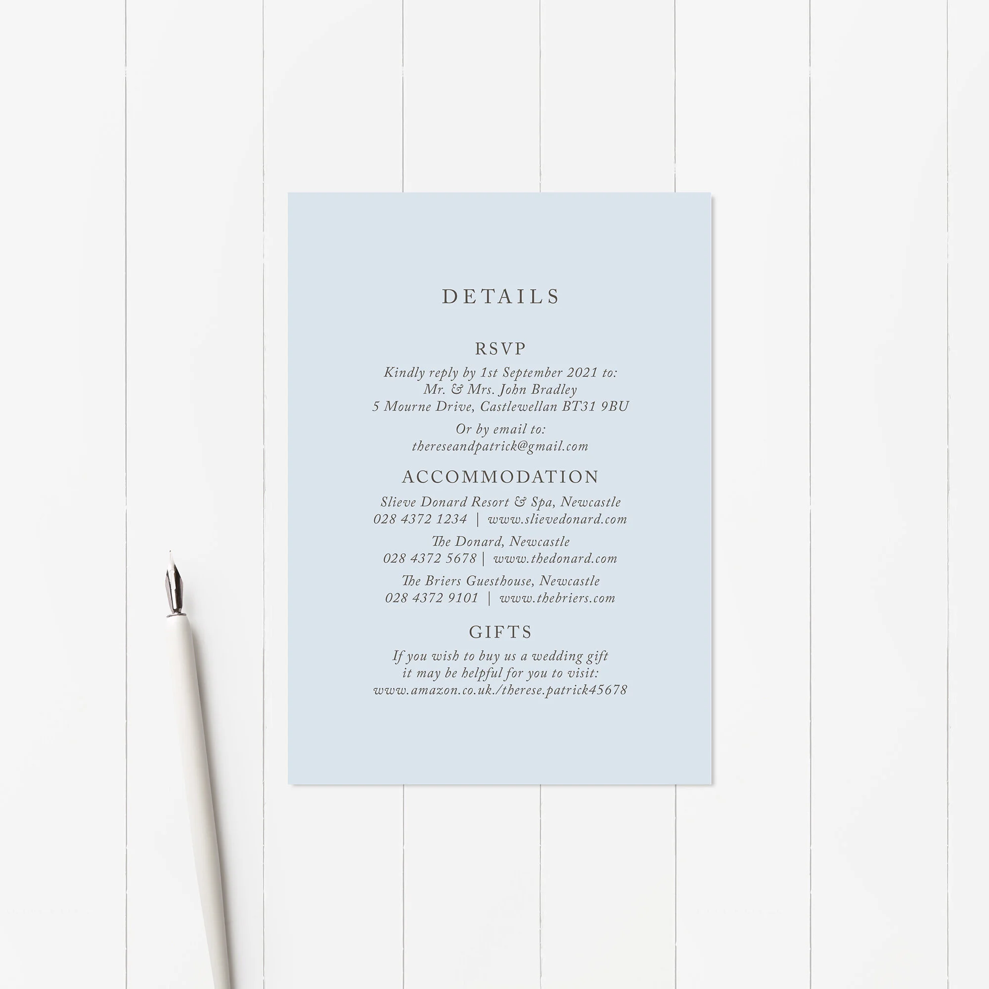 Roisin- A6 - Details Card