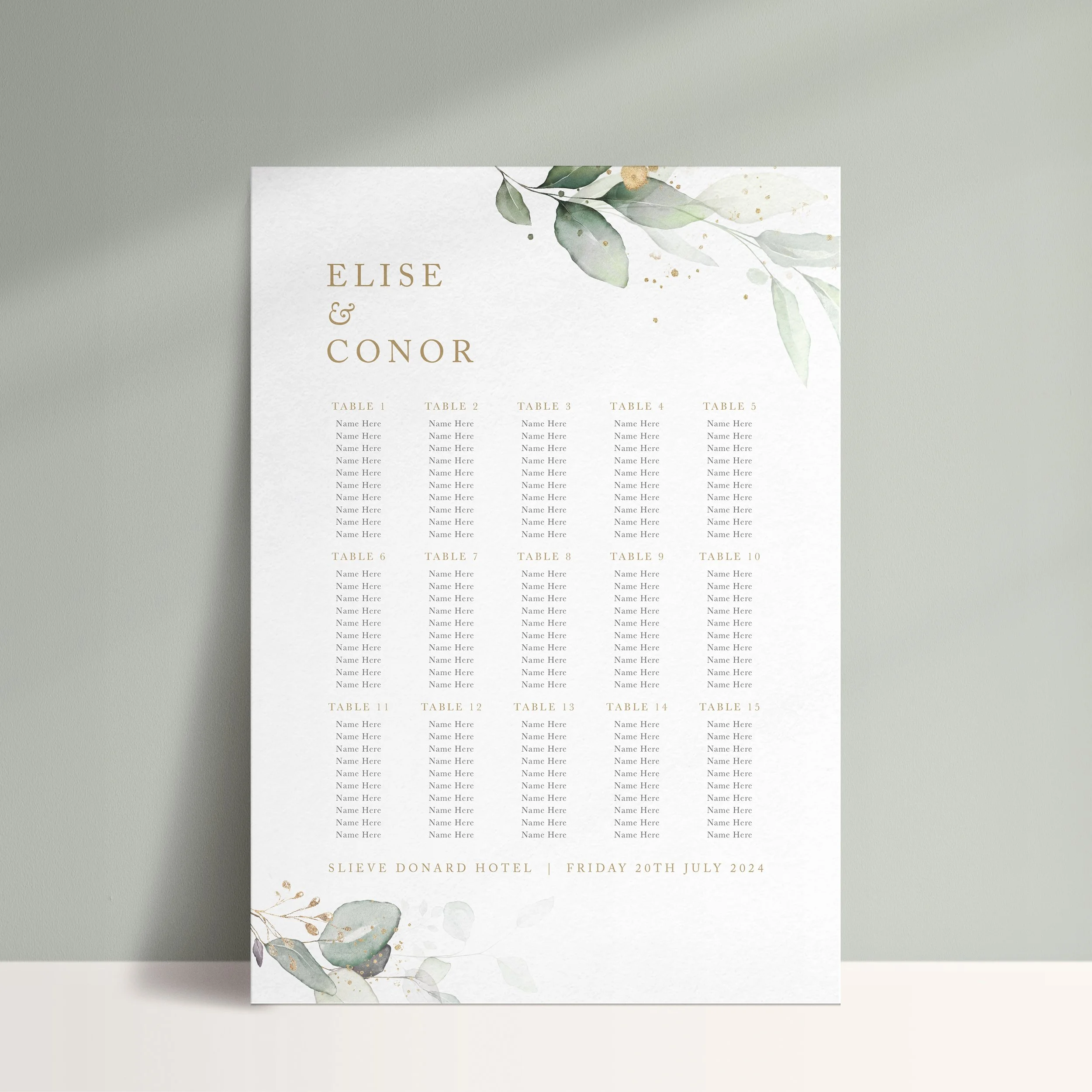 Elise - Table Plan