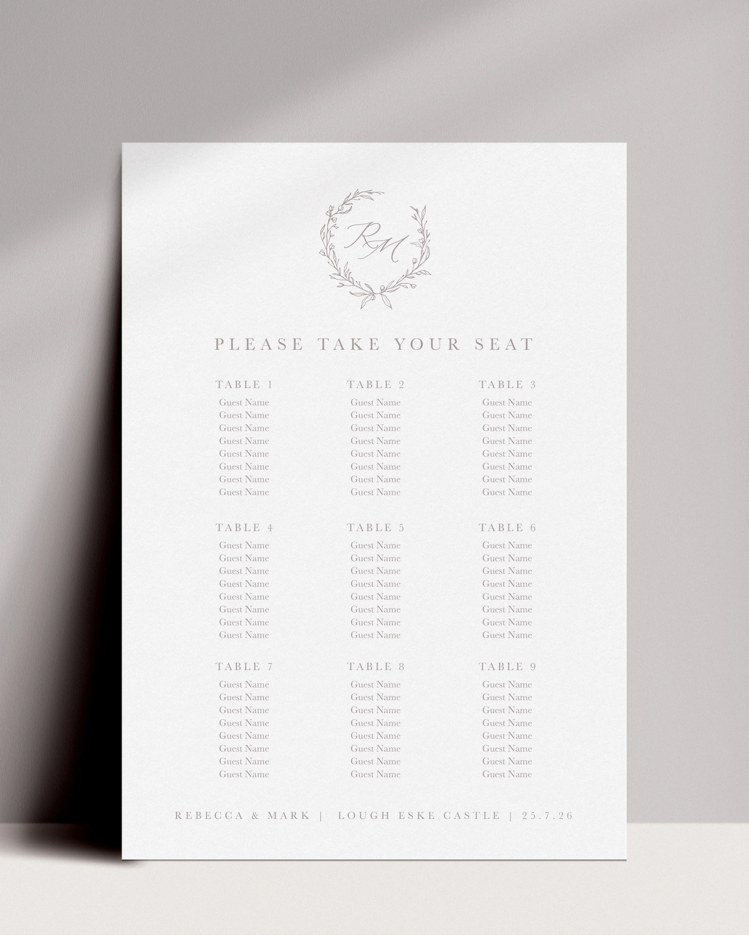 Rebecca - Table Plan