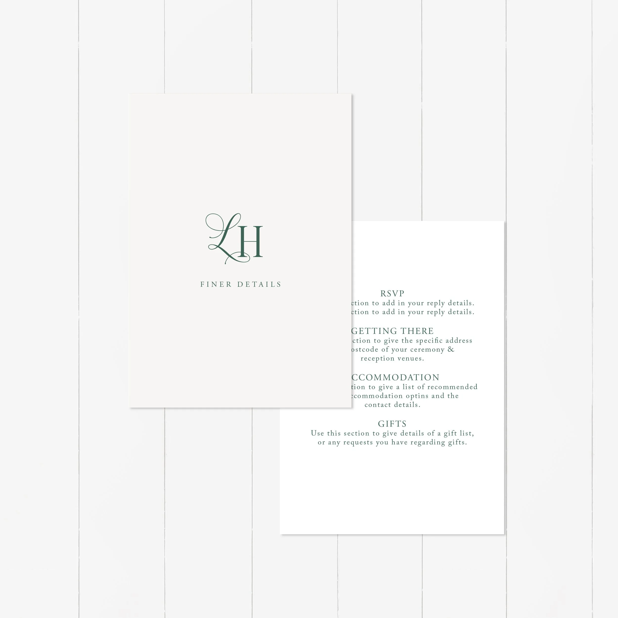 Leah - A6 - Details Card