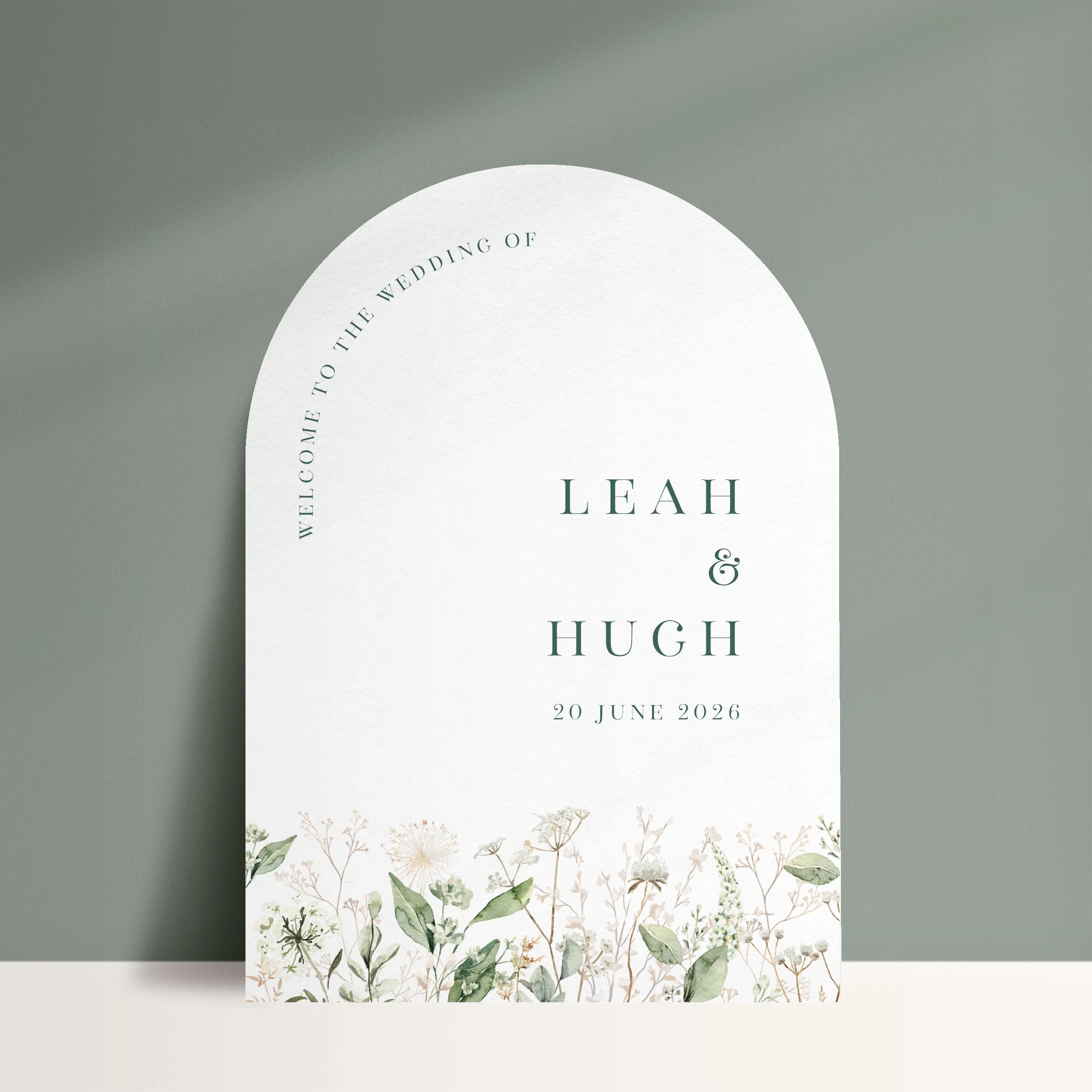 Leah - A1 Arched Welcome Board