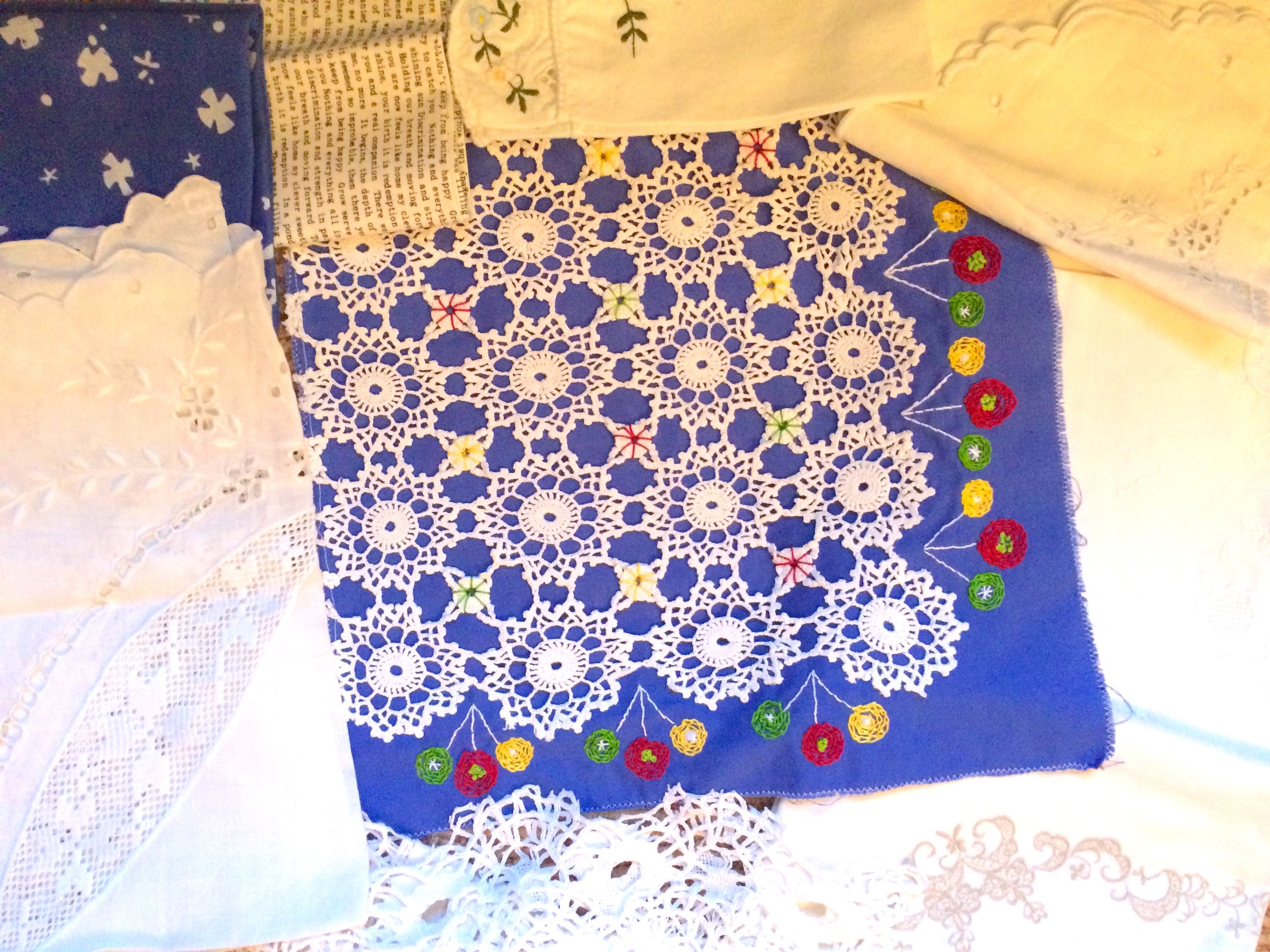 Vintage Linen Revival Quilt 2017 - Block 1