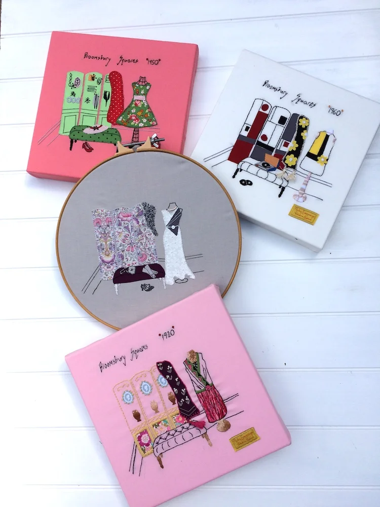 New Embroidery Patterns - Bloomsbury Squares