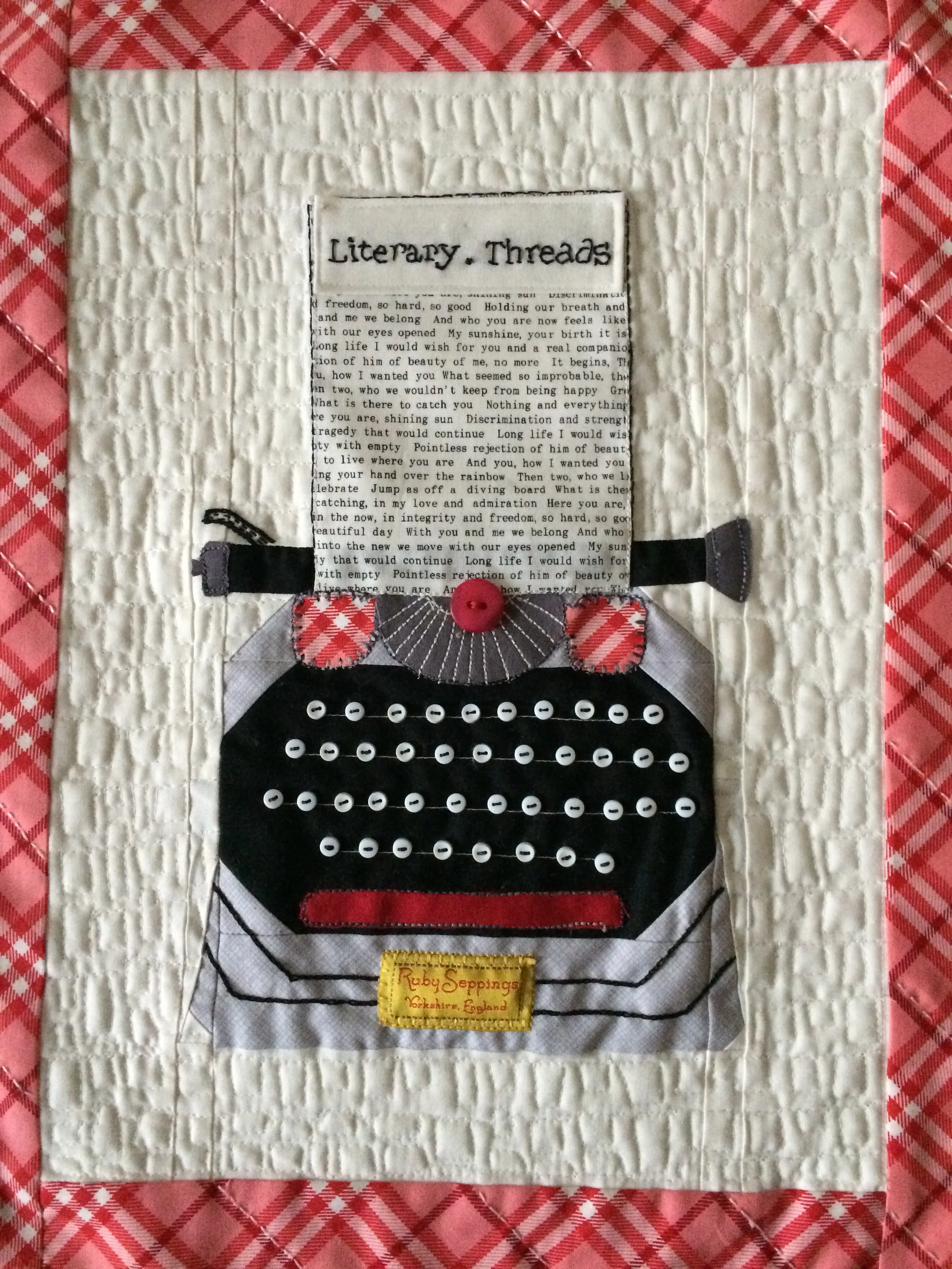 The Typewriter - New Mini Quilt Pattern