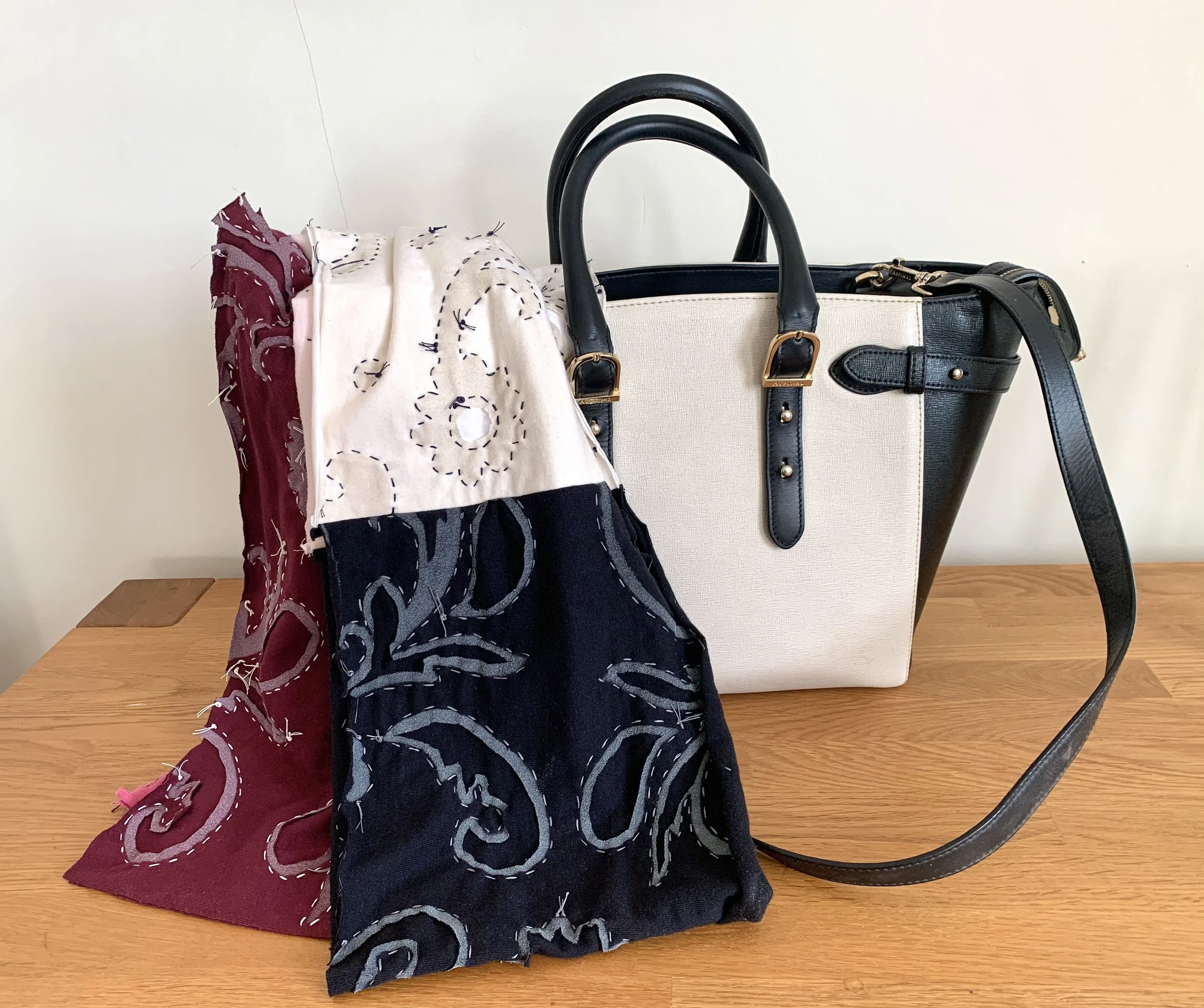Making an Alabama Chanin patchwork scarf