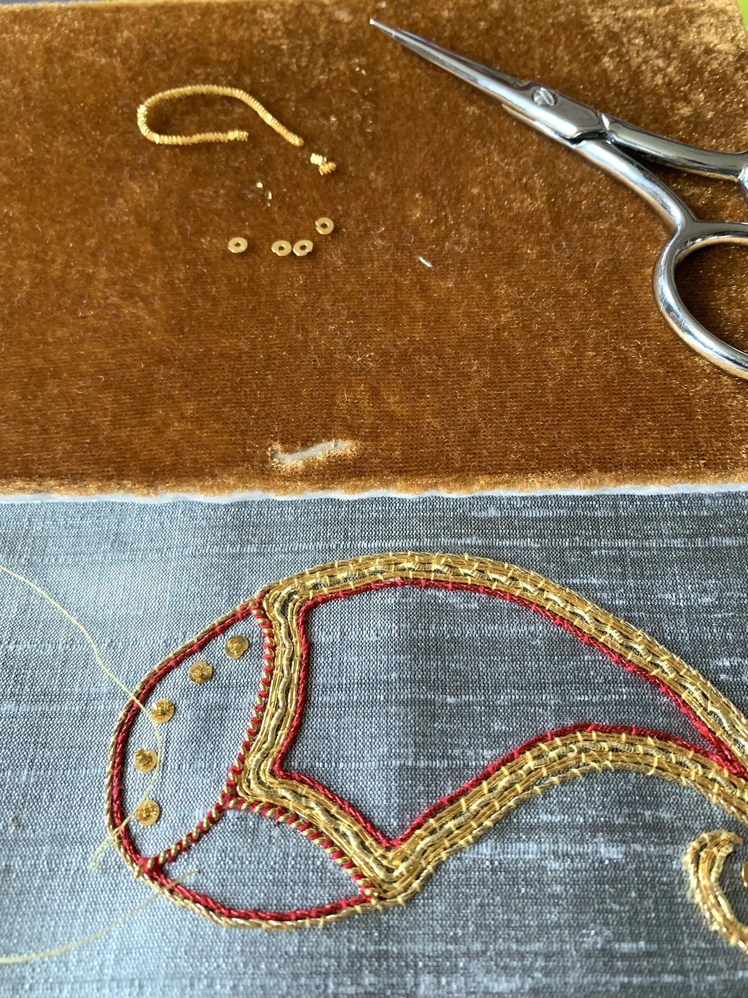 The Royal School of Needlework : taking a Goldwork course — Ruby Seppings