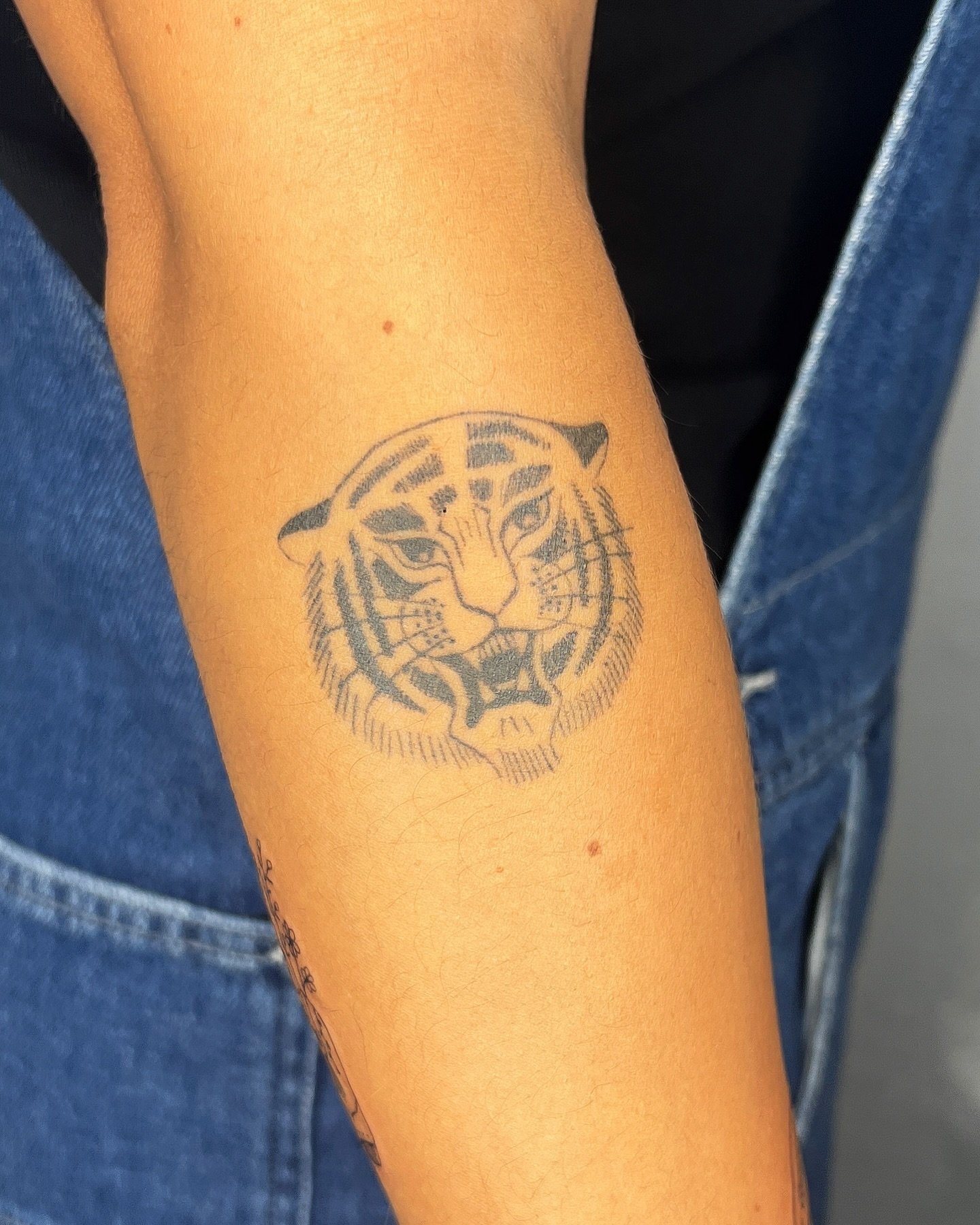 healed 🐯💞
done one year ago

⫸ 
Booking info: If you want to get inked, please stay patient. My books are closed. New dates will be announced in the beginning of June 🫶🏻 #nodms 

#frauinestattoo #tigertattoo