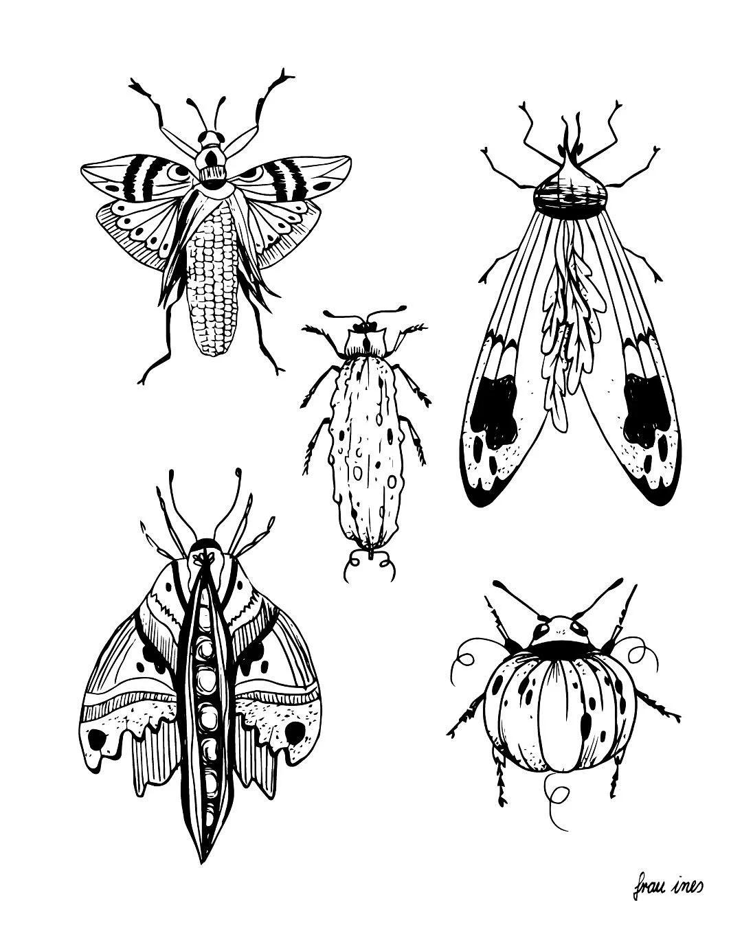 What's your veggiesect of choice: Cucumbug, Pumpkinbeetle or Peamoth? 🙃 Let me know! 🫛🎃🪲
NEW FLASH 

Books open for&hellip;
VIENNA: 10.-14.10.
HAMBURG: just a hand full free appointments are left in 2025 💌 hello@frau-ines.de