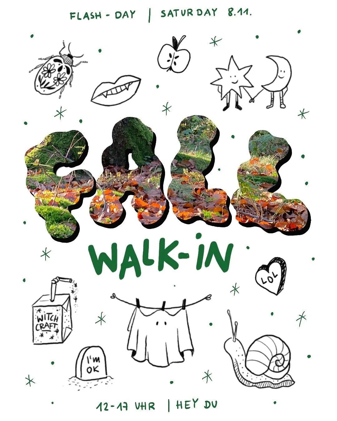 FALL WALK-IN im @heydu.store mit Tattoos und local Shopping ๐ชฒ๐๐ง๐ป‍โ๏ธ
Das ist eure letzte Chance dieses Jahr ganz spontan, ohne lange Wartezeit, ein Tattoo von @frau.ines zu ergattern. Am Samstag den 08.11. könnt ihr euch eines dieser fei