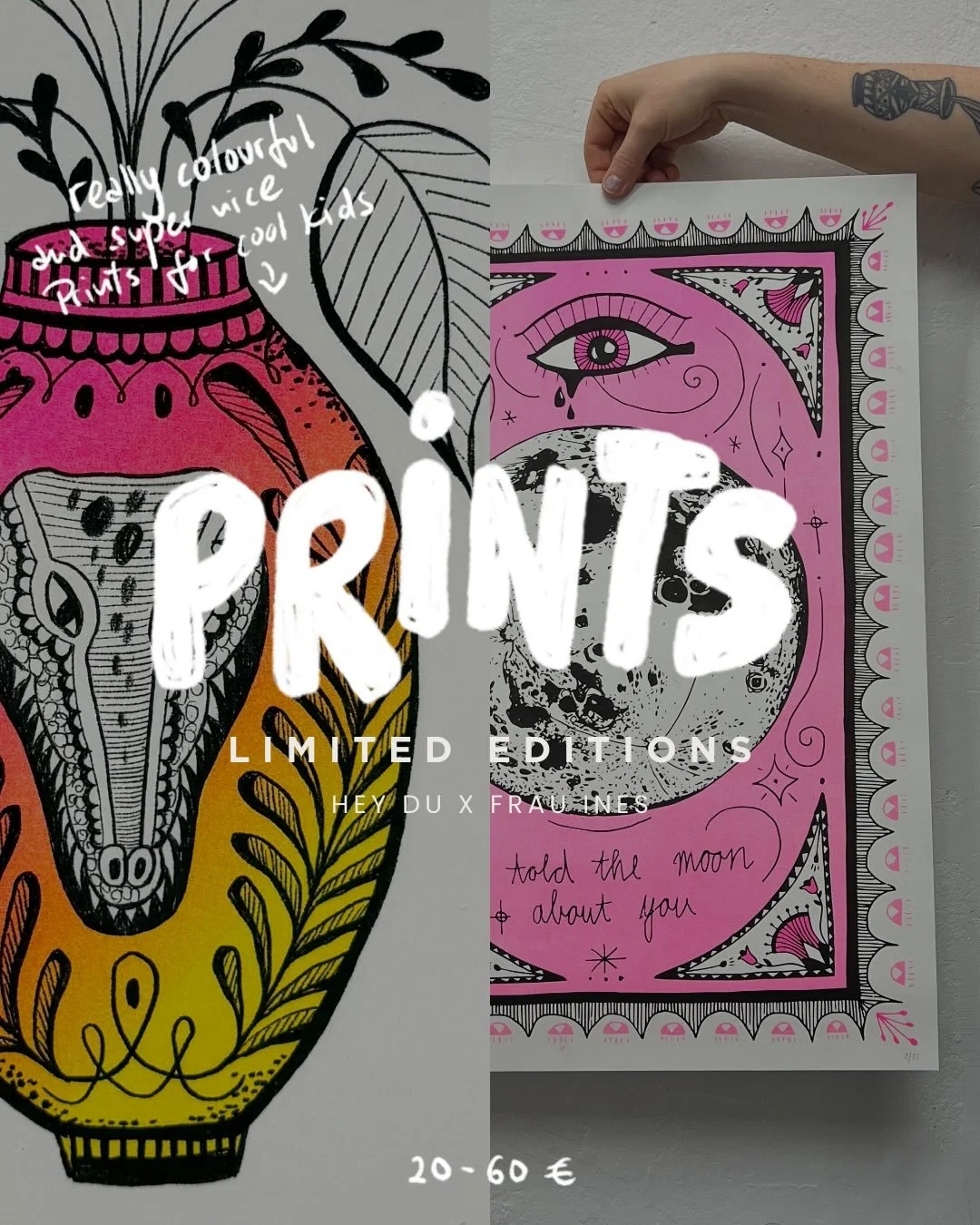 Cool prints for cool kids ❤️&zwj;🔥
All unique, limited, local printed, made small &amp; with lots of love - available offline @heydu.store or online 💫 www.frau-ines.de

Shop small for Christmas and support your favourite artists! 🫰🏻
