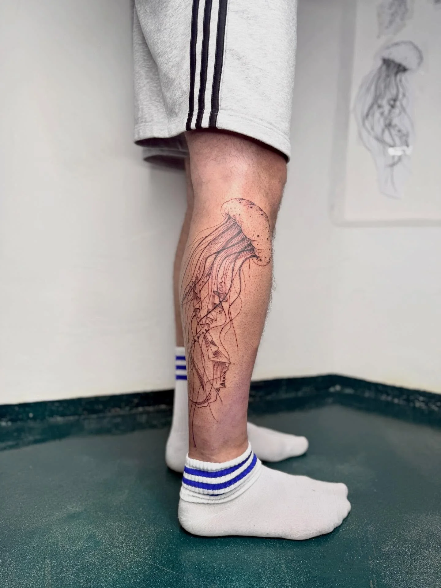 Just 1000000 lines 😮&zwj;💨💁🏻&zwj;♀️
Thank you for your trust! 🤍🪼🩵

⫸ 
Booking info: If you want to get inked in the second quarter of 2026, please send me an email from Sunday, March 1st. From then on I will open my bookings for spring until a