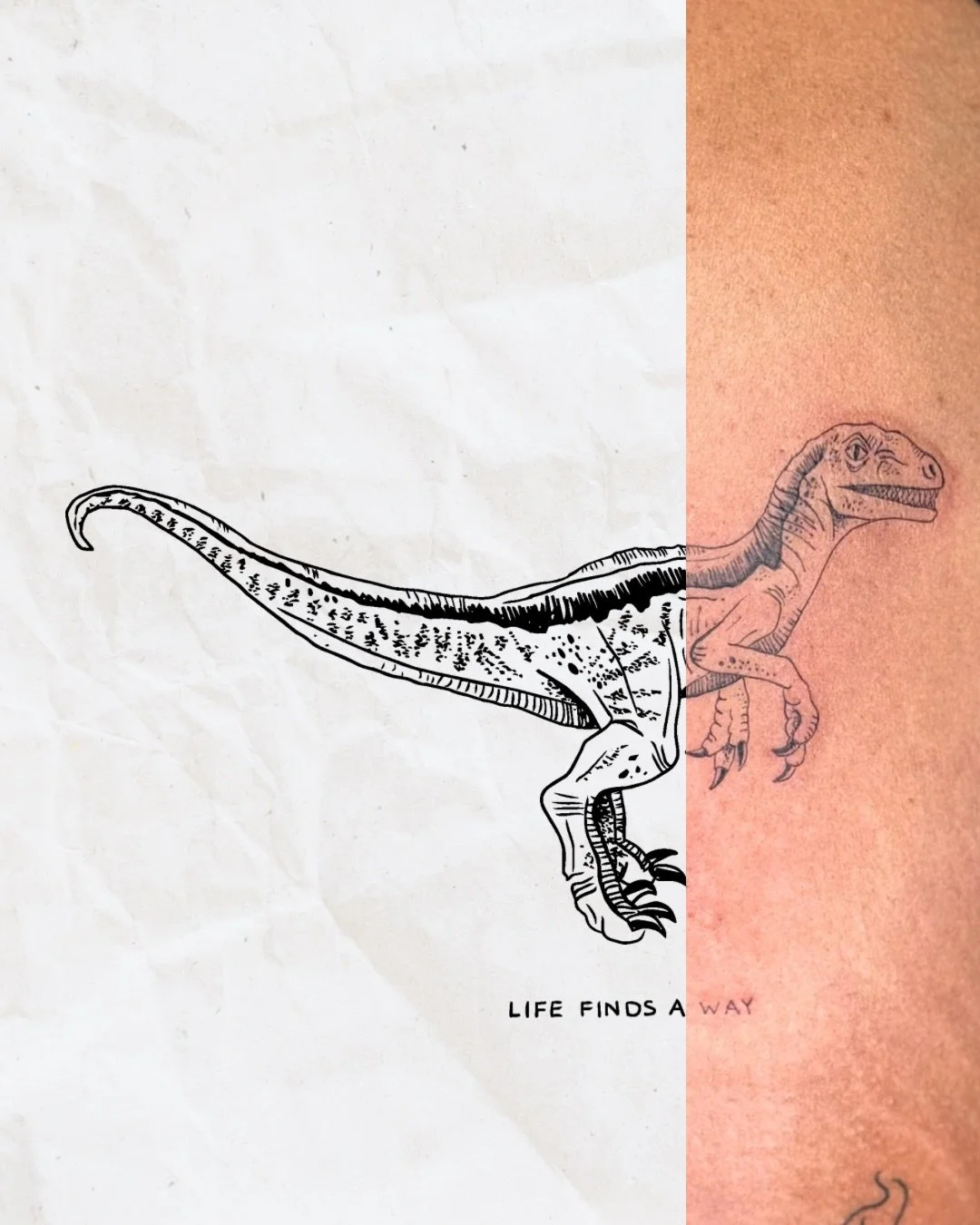I&rsquo;m always here for you when it comes to getting your favourite film heroes inked on your skin. Especially when it&rsquo;s about dinosaurs! 💯😮&zwj;💨🦖 thank you so much for your trust!

CLEVER GIRL BLUE | JURASSIC WORLD TATTOO