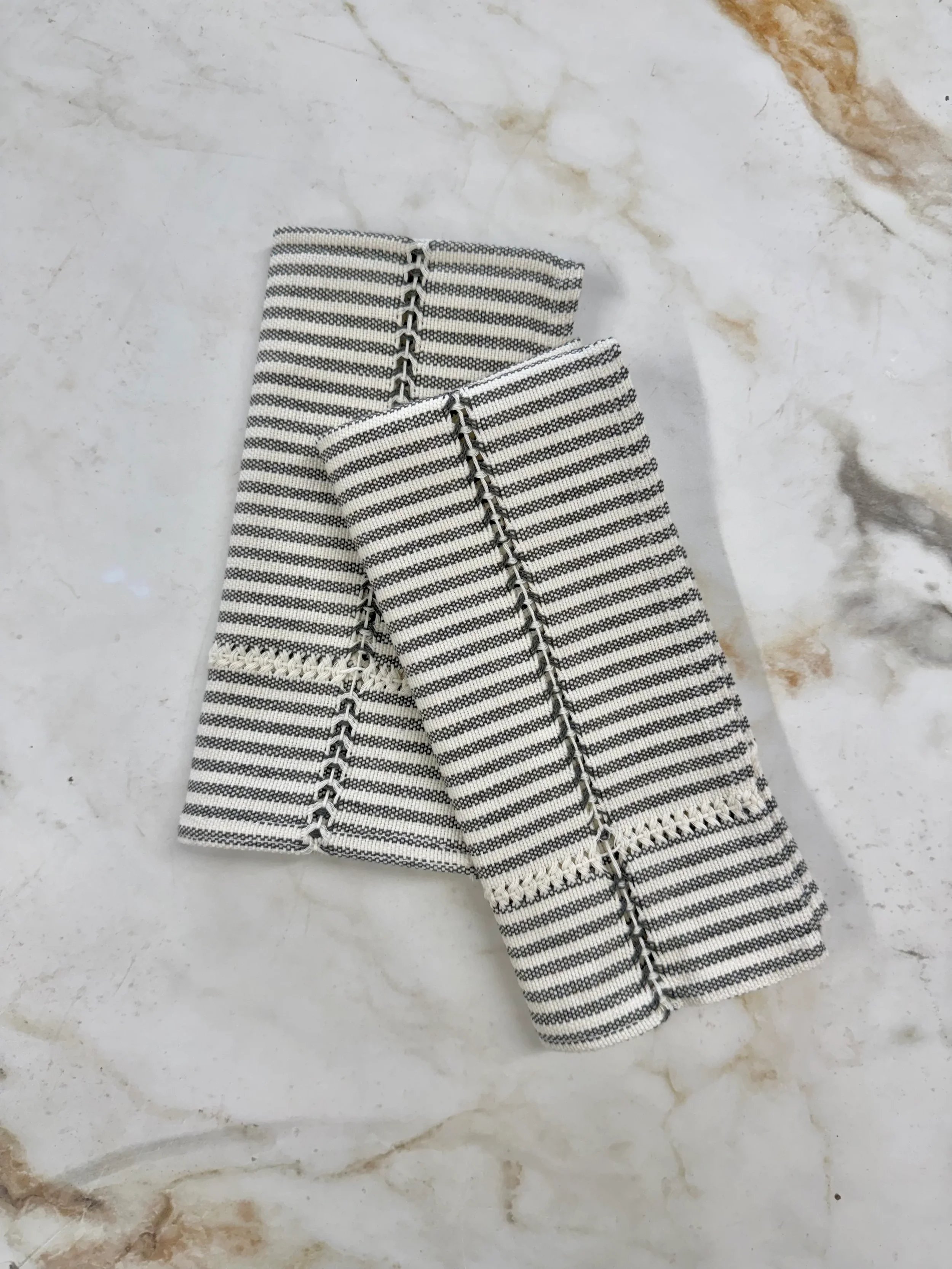 Hand-Stitched Napkin - Striped (Set of 2)
