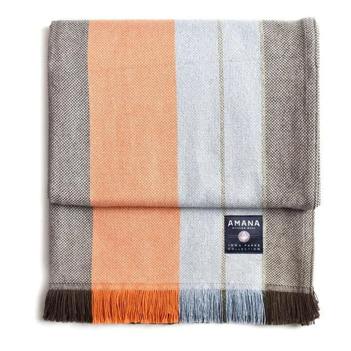 Amana Iowa Parks Series Throw Blanket - Wild Cat Den
