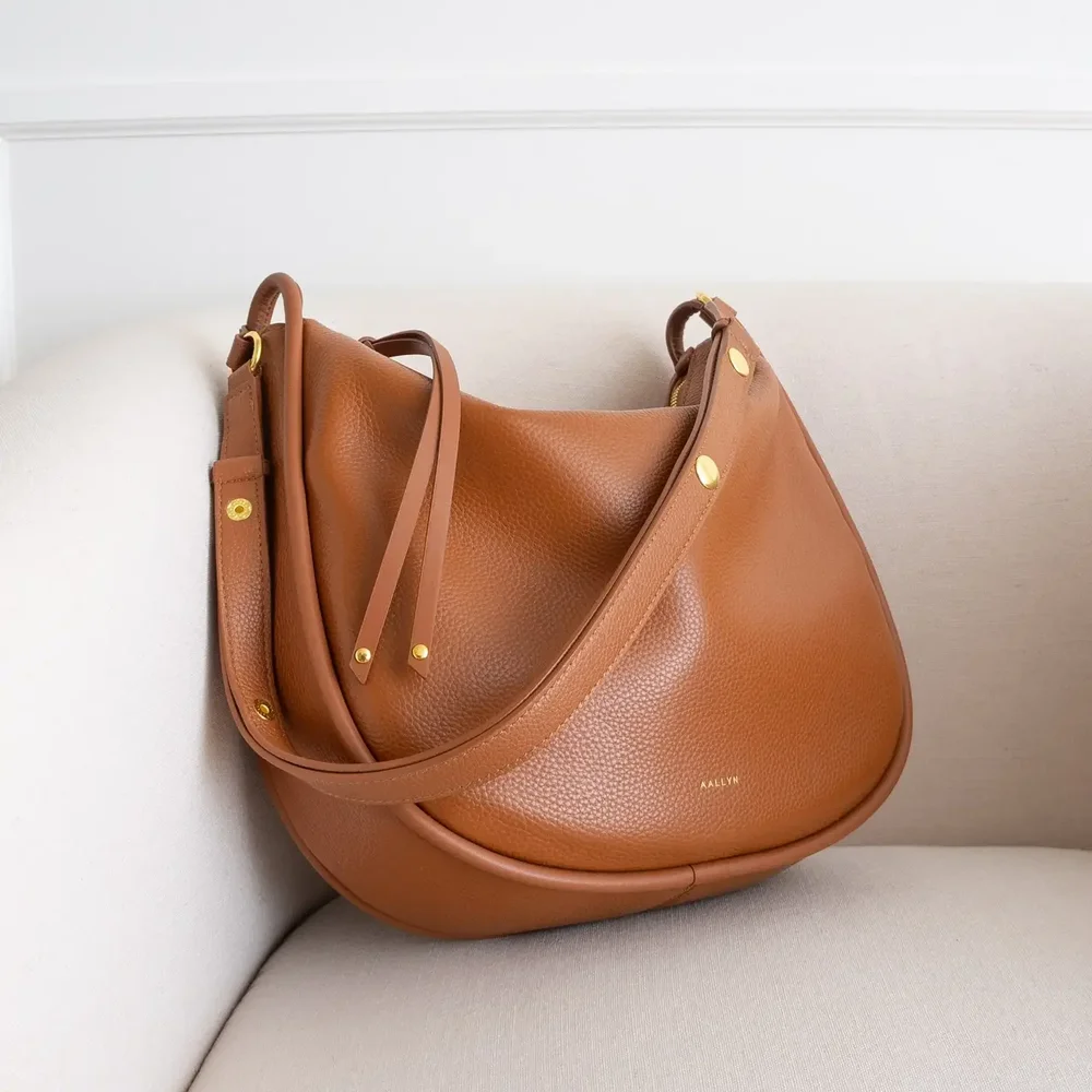 Marley Leather Hobo Bag in Cognac — SCOUT of marion
