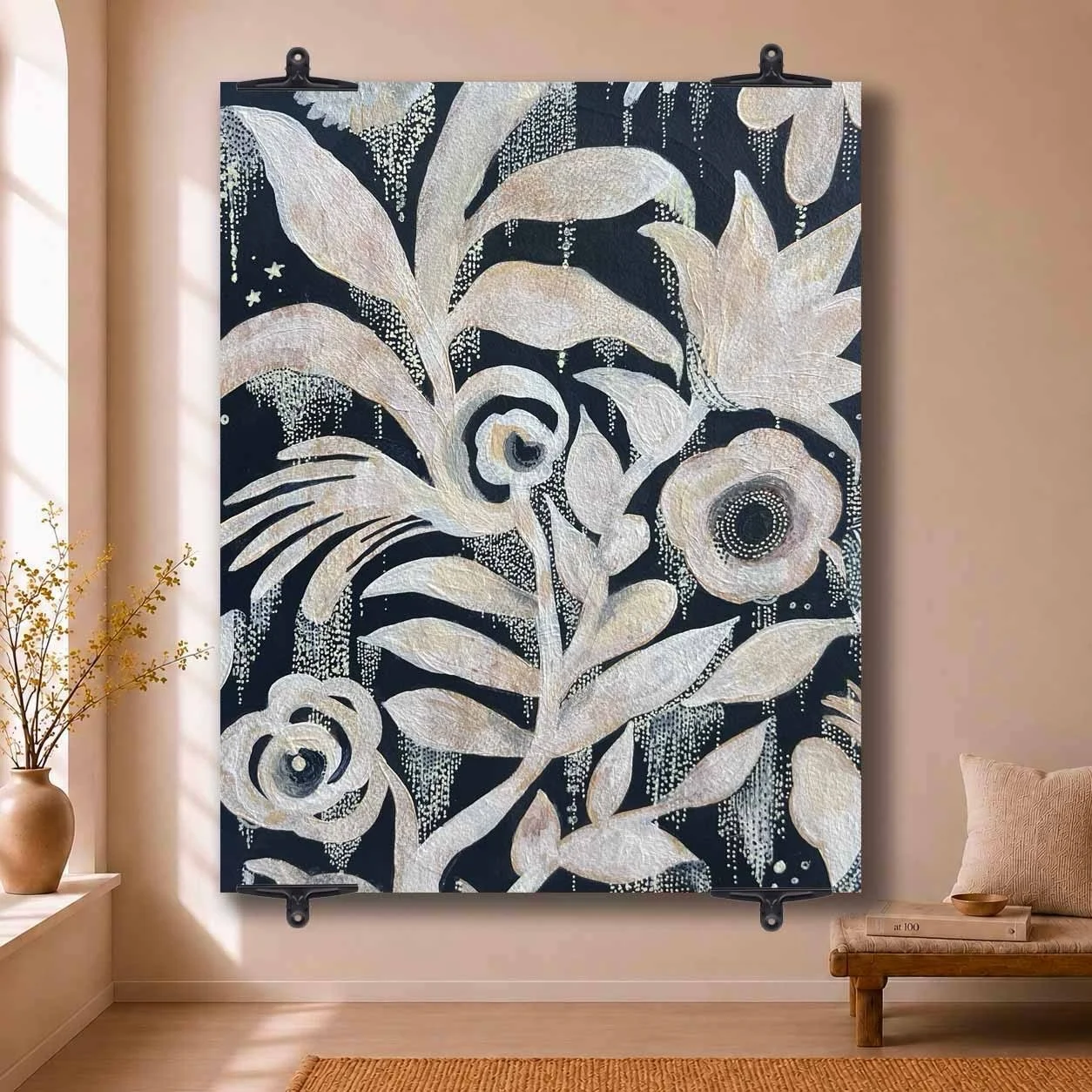 They&rsquo;re Here!!!. And at an introductory price- 

I&rsquo;ve excited to introduce a collection of Oversized Rolled Canvas Wall Hangings for my Collectors who love adding layered pieces to their spaces- a slightly less formal appeal but with stri
