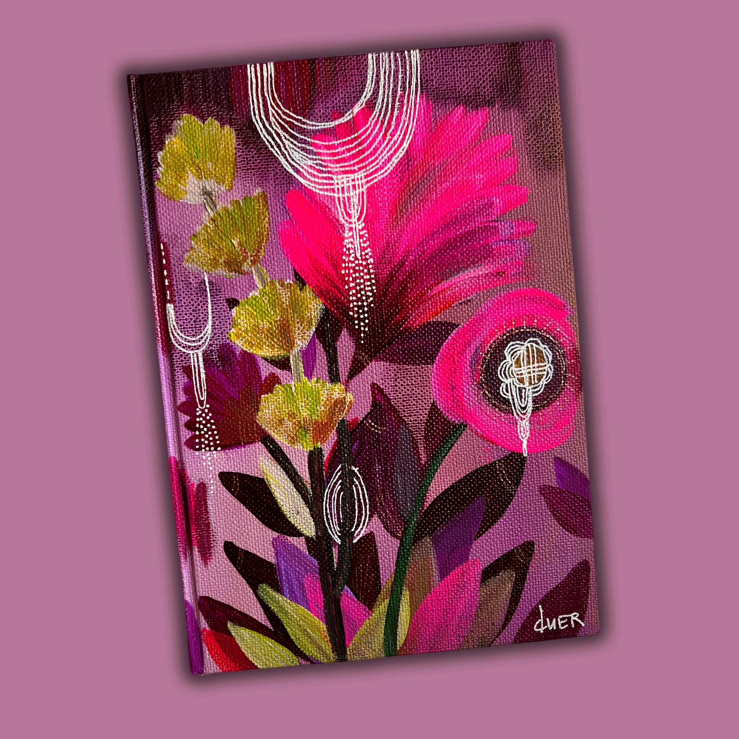 Hand-Painted Journal ( Warm Thoughts )