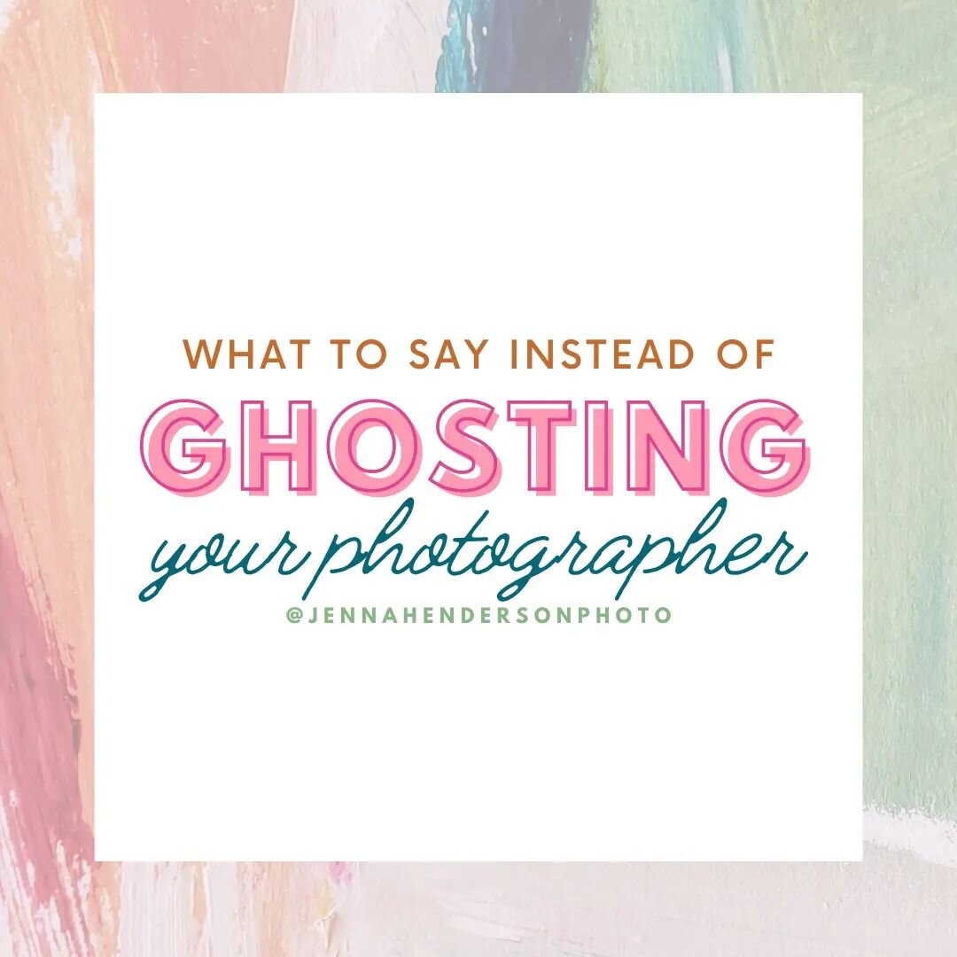I get it- saying no is awkward. But to your photographer and wedding vendors, we'd hands down prefer a simple 'no thanks' over ghosting.⁠
⁠
When we get inquiries, a flurry of things happens- we get excited at the possibility of working with awesome n
