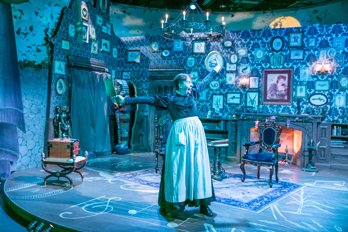 haas as jane twisden in triad stage's production of the mystery of irma vep. photo credit: vanderveen photography