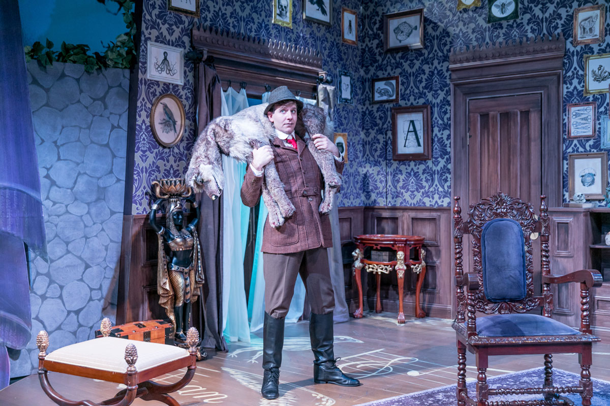 haas as lord edgar hillcrest in triad stage's production of the mystery of irma vep. photo credit: vanderveen photography