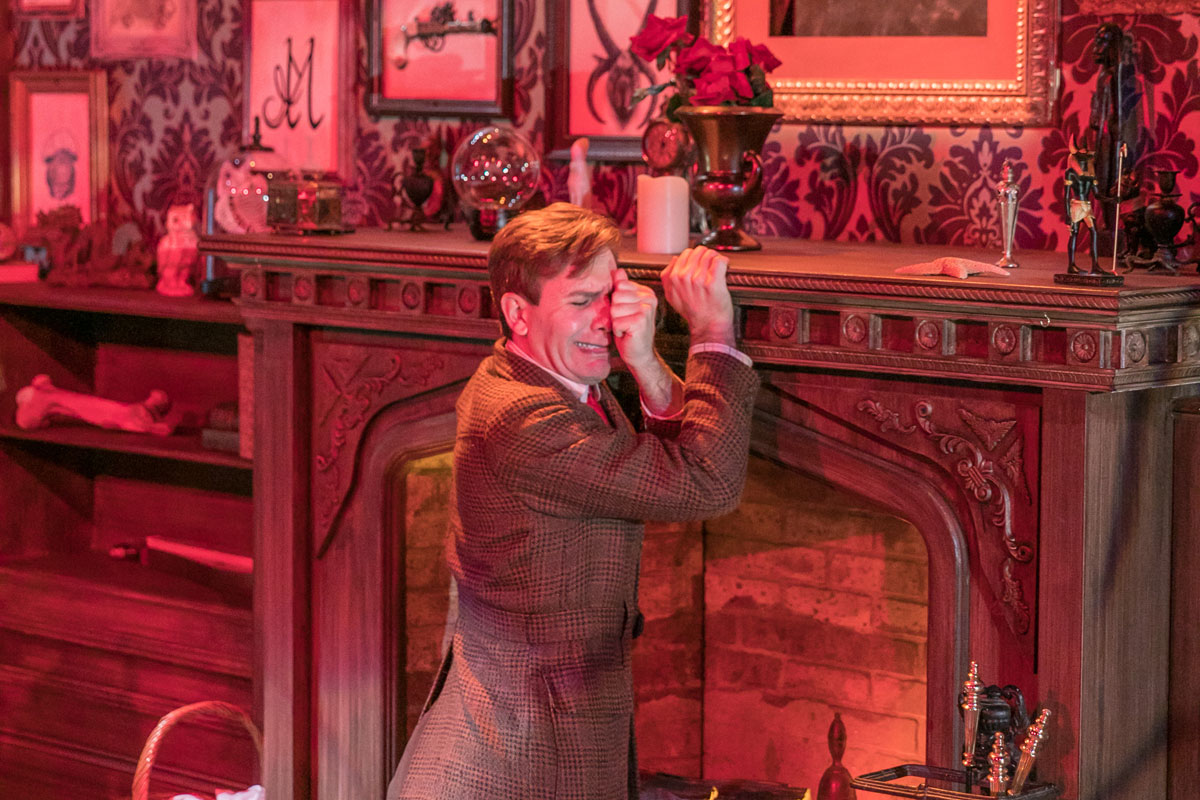 haas as lord edgar hillcrest in triad stage's production of the mystery of irma vep. photo credit: vanderveen photography