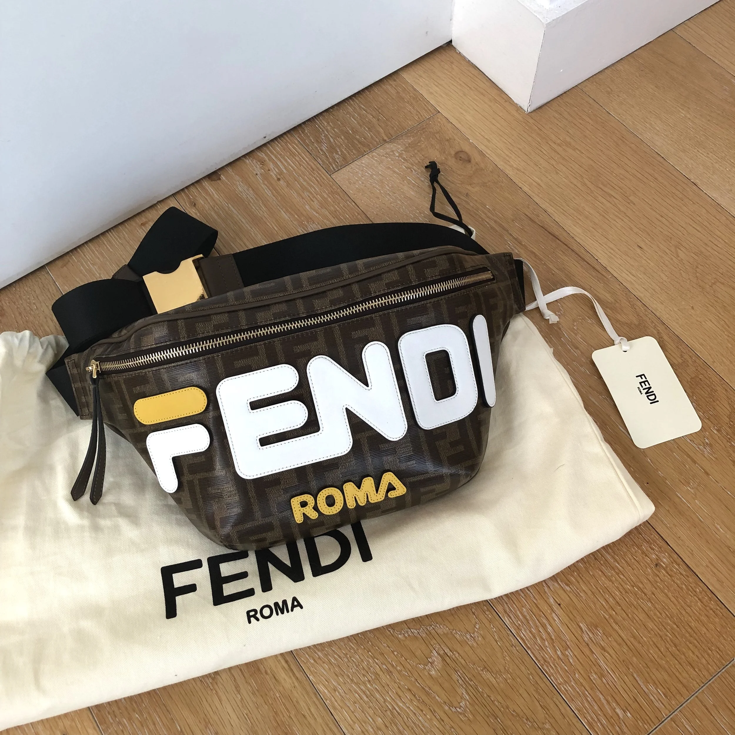 Fendi  Brown 'Fendi Mania' Belt Bag