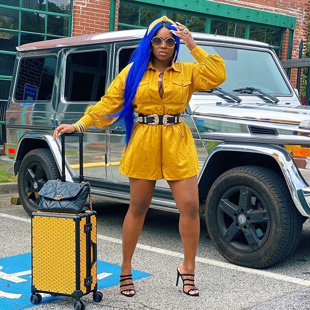 You ever had somebody say you&rsquo;re a trip; but they had no idea? 😈😹⁣
⁣
Wearing the &ldquo;Riad Romper&rdquo; from @SWANKblue || it&rsquo;s wrinkled because I forgot my steamer at work but decided to wear it anyway. Oh well. 🤷🏾&zwj;♀️🤷🏾&zwj;