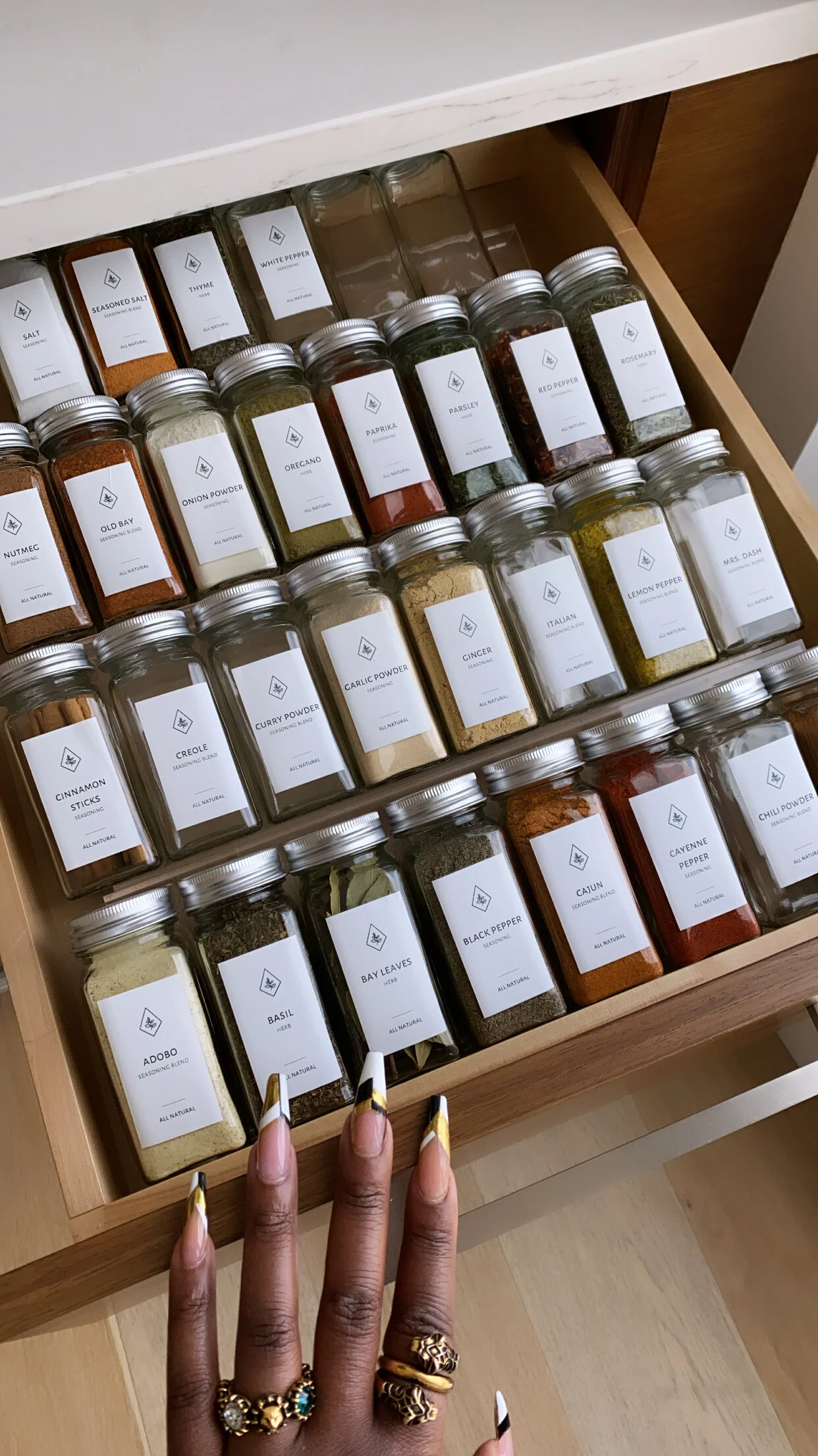 Spice Drawer Organization 