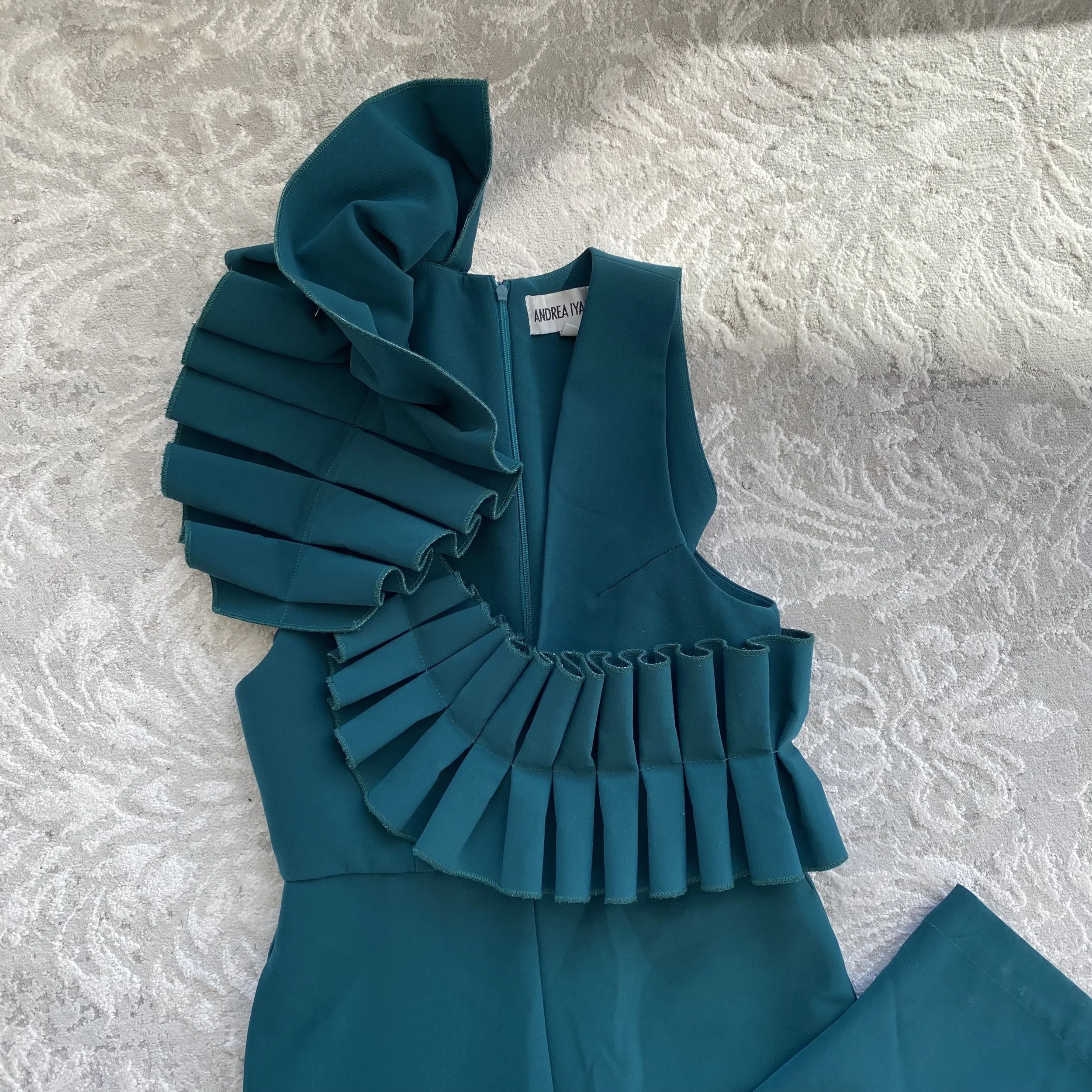 Andrea Iyamah Ruffle Jumpsuit - Size Small