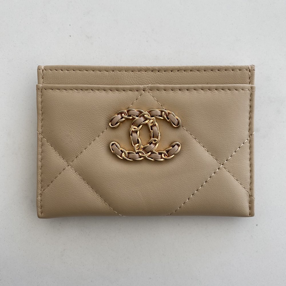 Lambskin Quilted Chanel 19 Card Holder — Olori Swank
