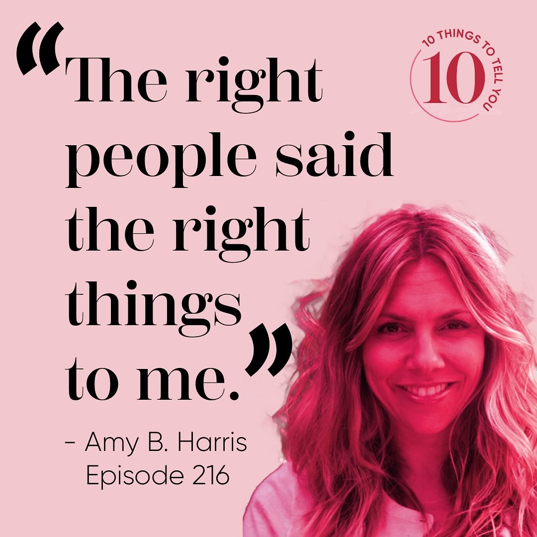 Five minutes into recording with @abharris I knew it was going to be a great conversation. Amy shares her unexpected career trajectory through Hollywood and drops wisdom throughout the entire hour. 

➡️ To see one of my favorite things she said. (Of 