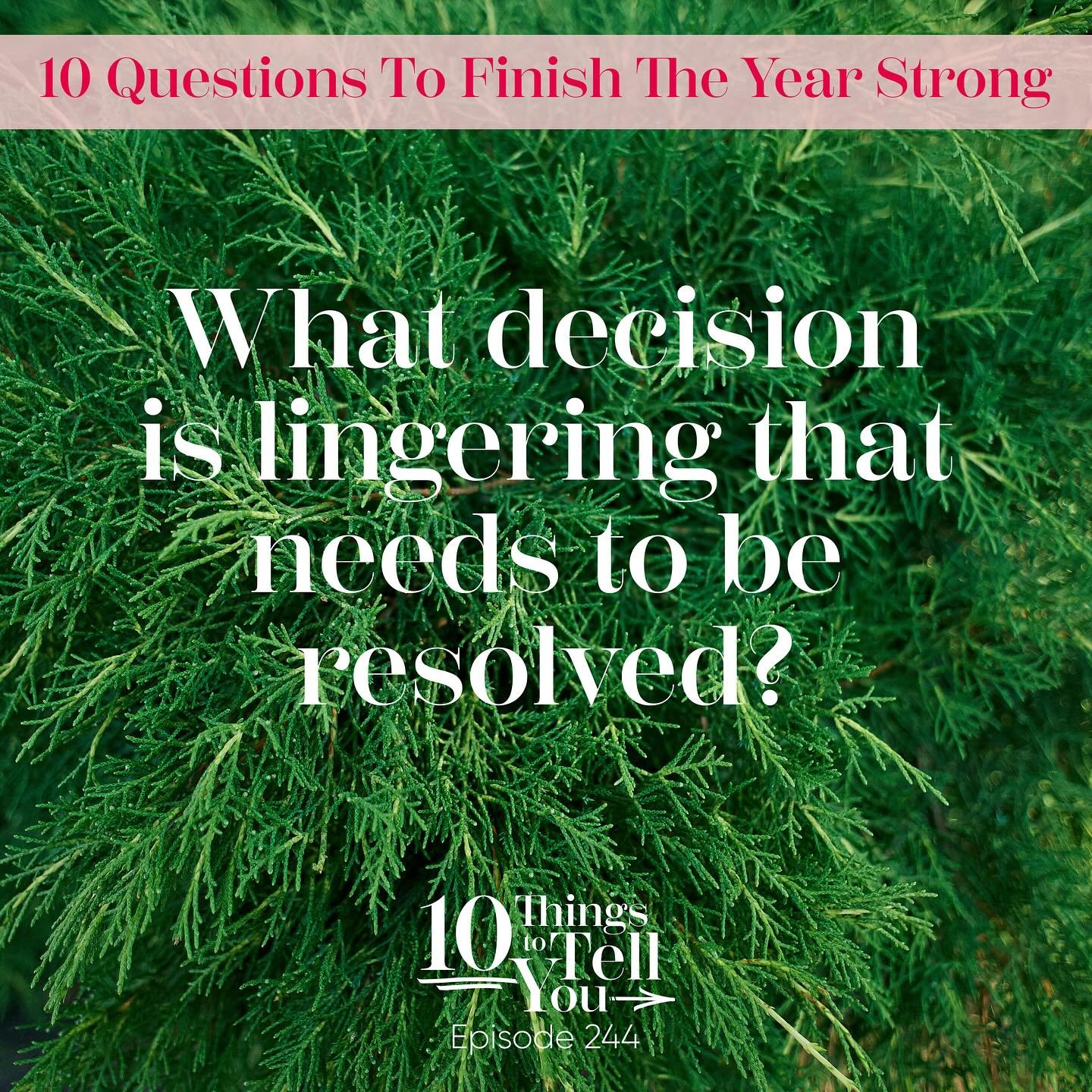There is a lot of stress in decisions that are not yet made.

That is what this prompt is about. Perhaps it is time to address that issue that is giving you anxiety and weighing on you.

Take some steps to decide on this before the end of the year! T