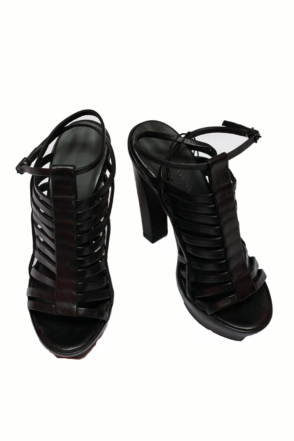Balenciaga Leather Cage Sandals