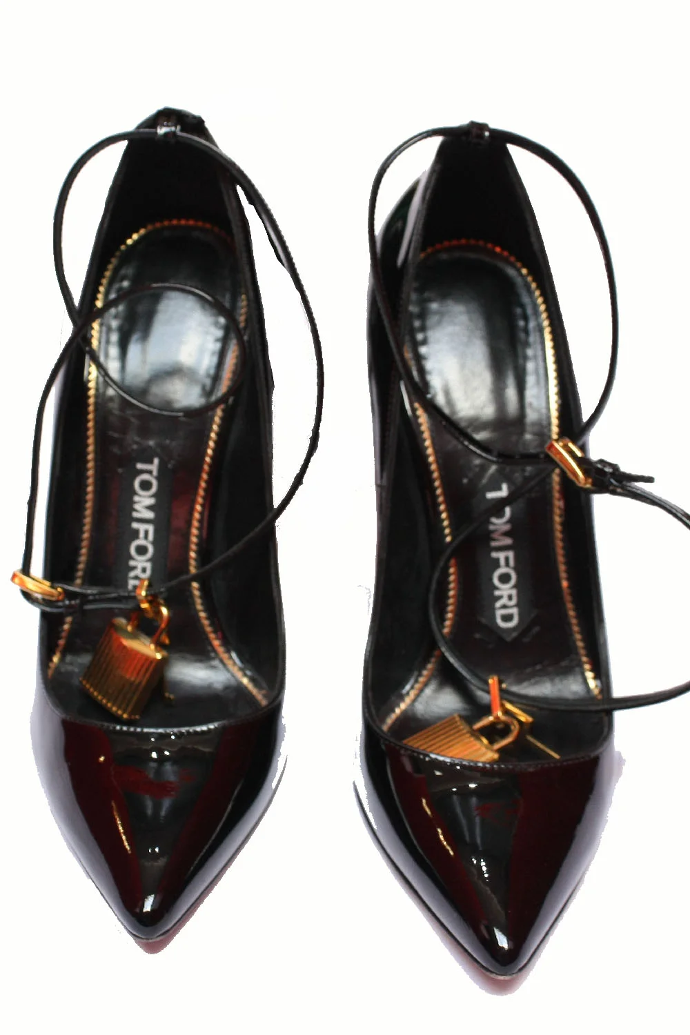 Tom Ford Patent Padlock Pumps