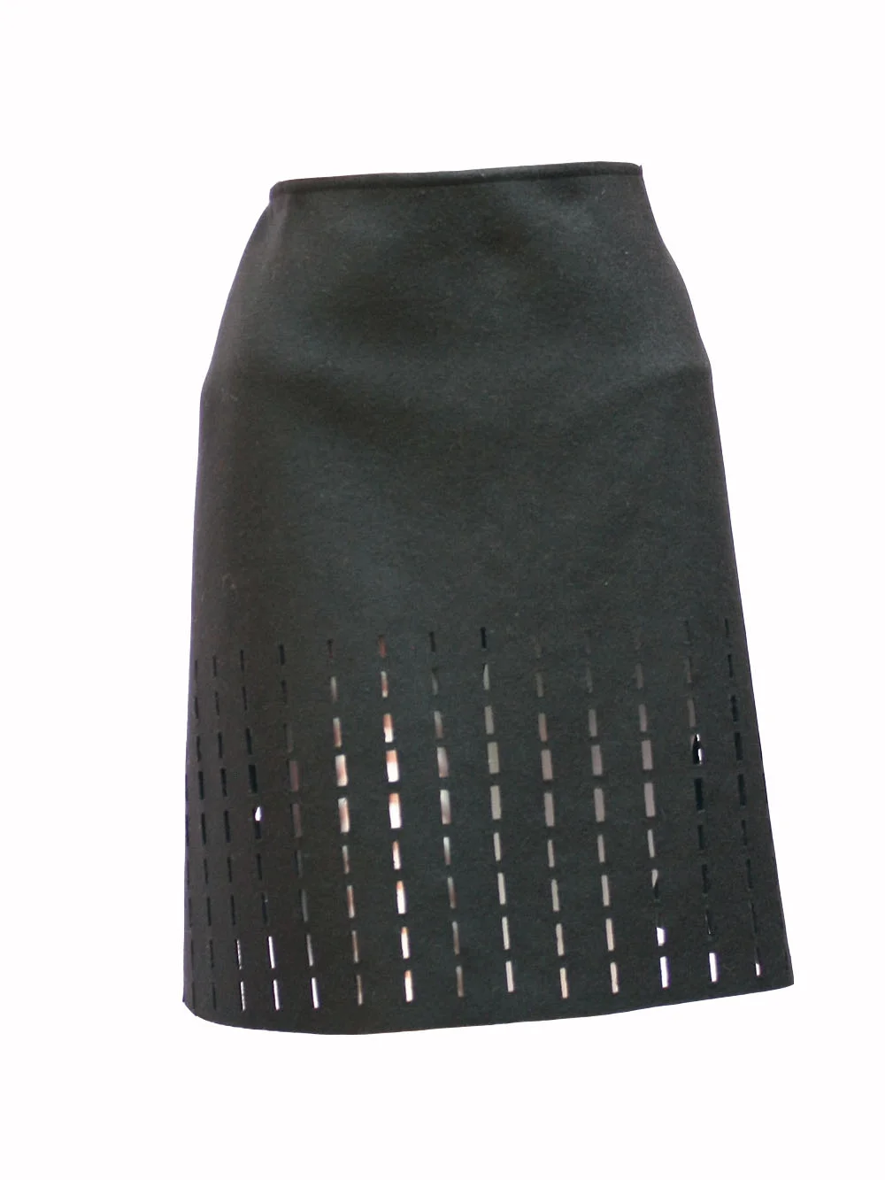 Alaia Felted Wool A-Line Skirt