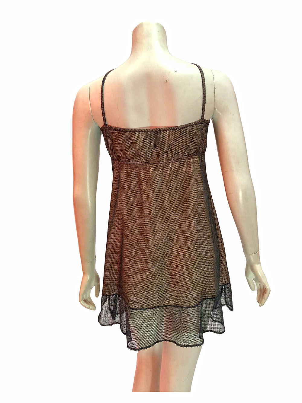 Chanel Nude Slip Dress With Mesh Overlay — Entre Nous Showroom