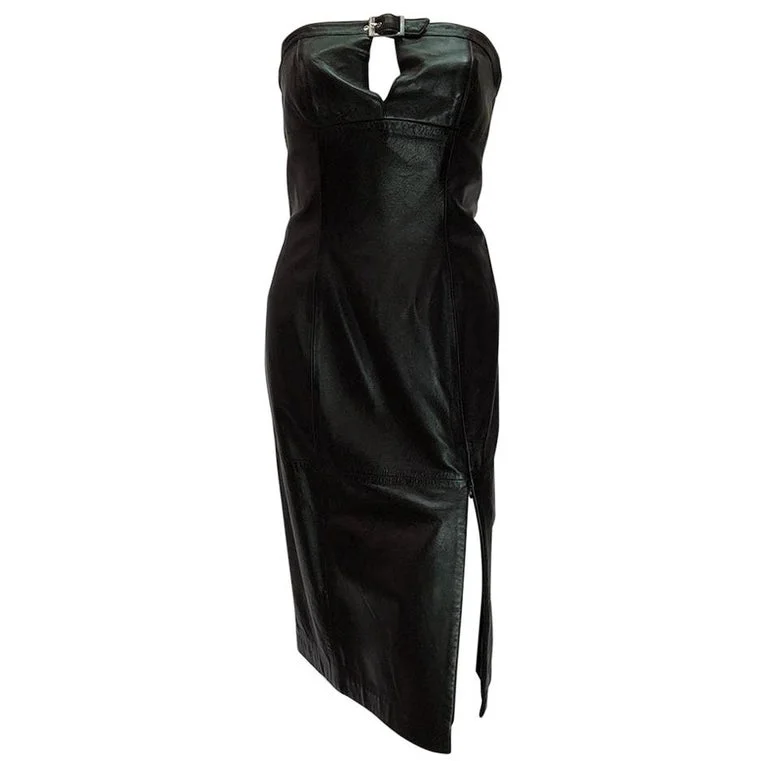 Thierry Mugler Vintage Leather Dress